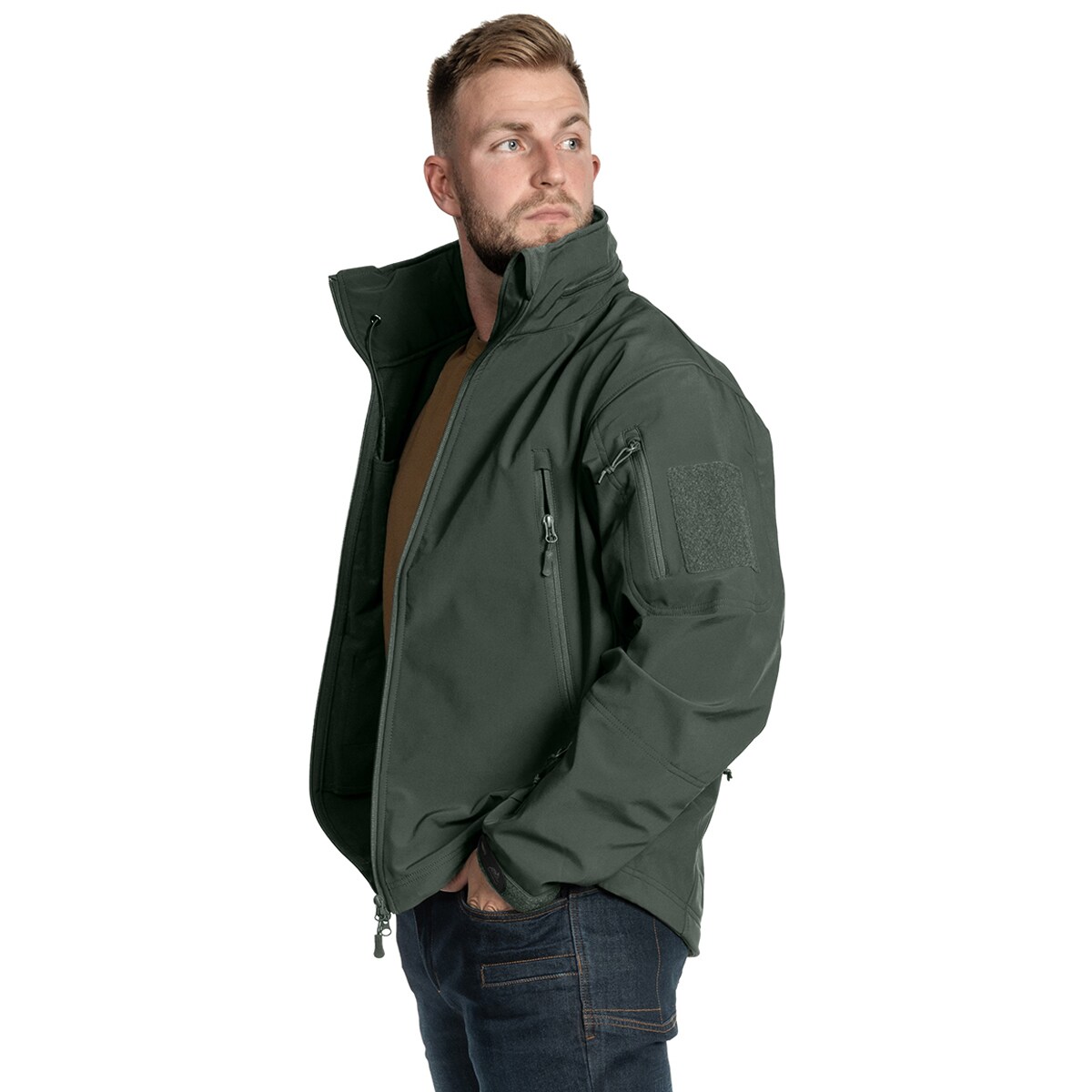 Kurtka Helikon-Tex Gunfighter Softshell Shark Skin Windblocker - Foliage Green