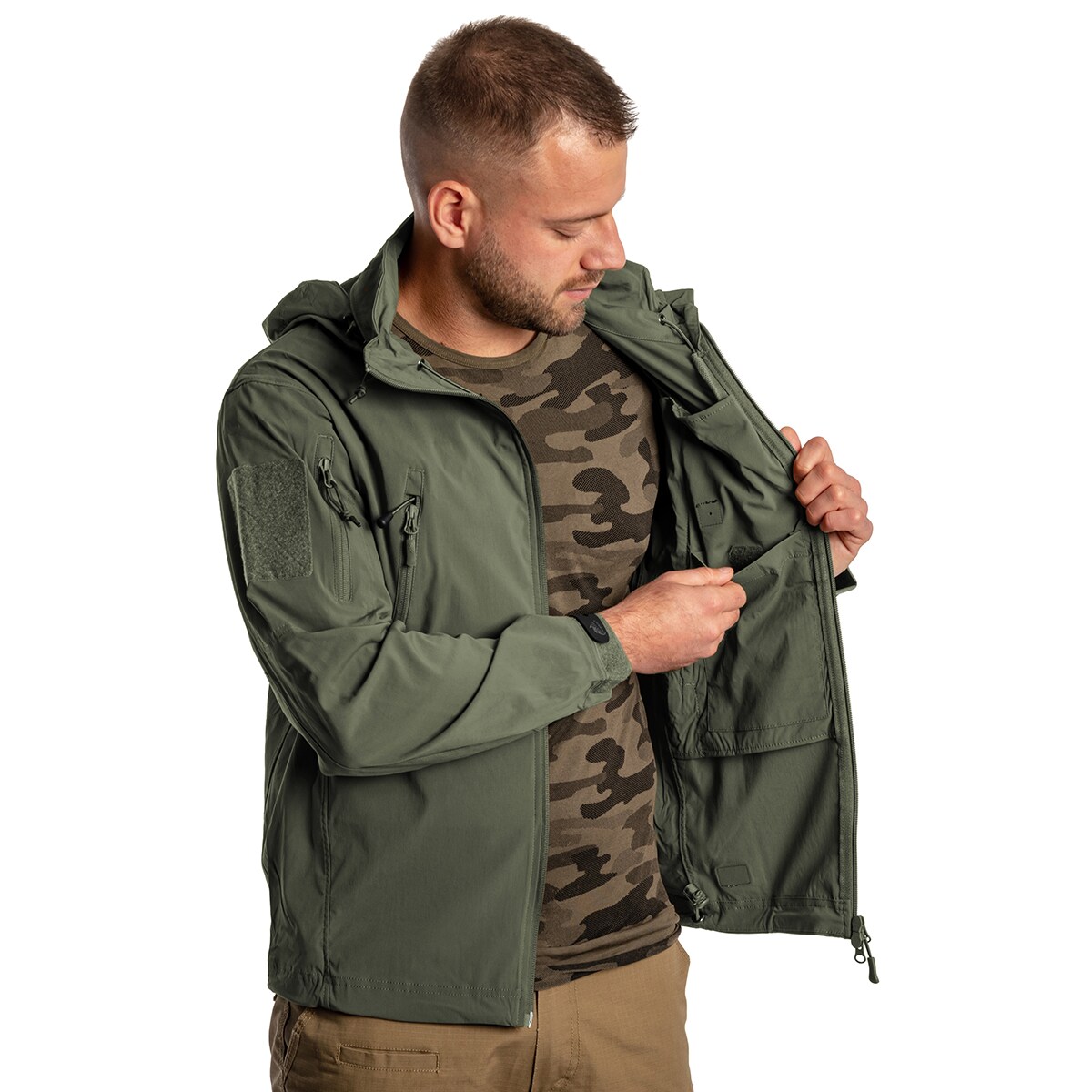 Kurtka Helikon Trooper StormStretch Softshell - Olive Green