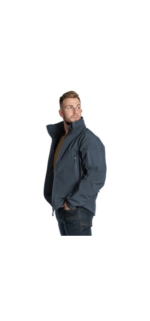 Veste Softshell Cougar Helikon Pour Homme - Windblocker, 7 Poches, Capuche Cachée - Taille M, Bleu Marine