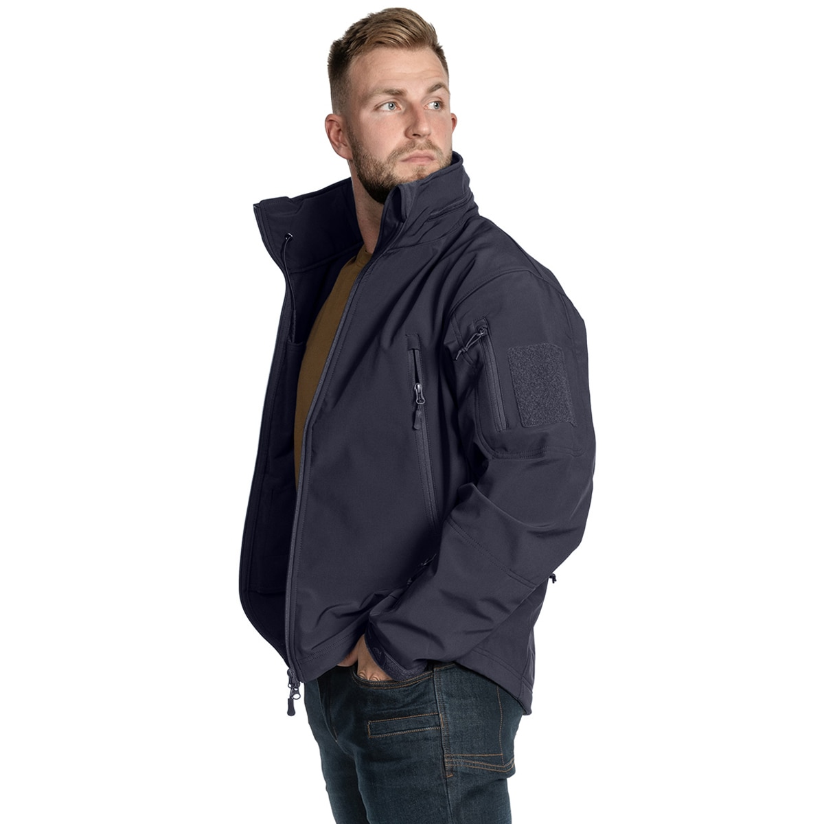 Kurtka Helikon-Tex Gunfighter Softshell Shark Skin Windblocker - Navy Blue