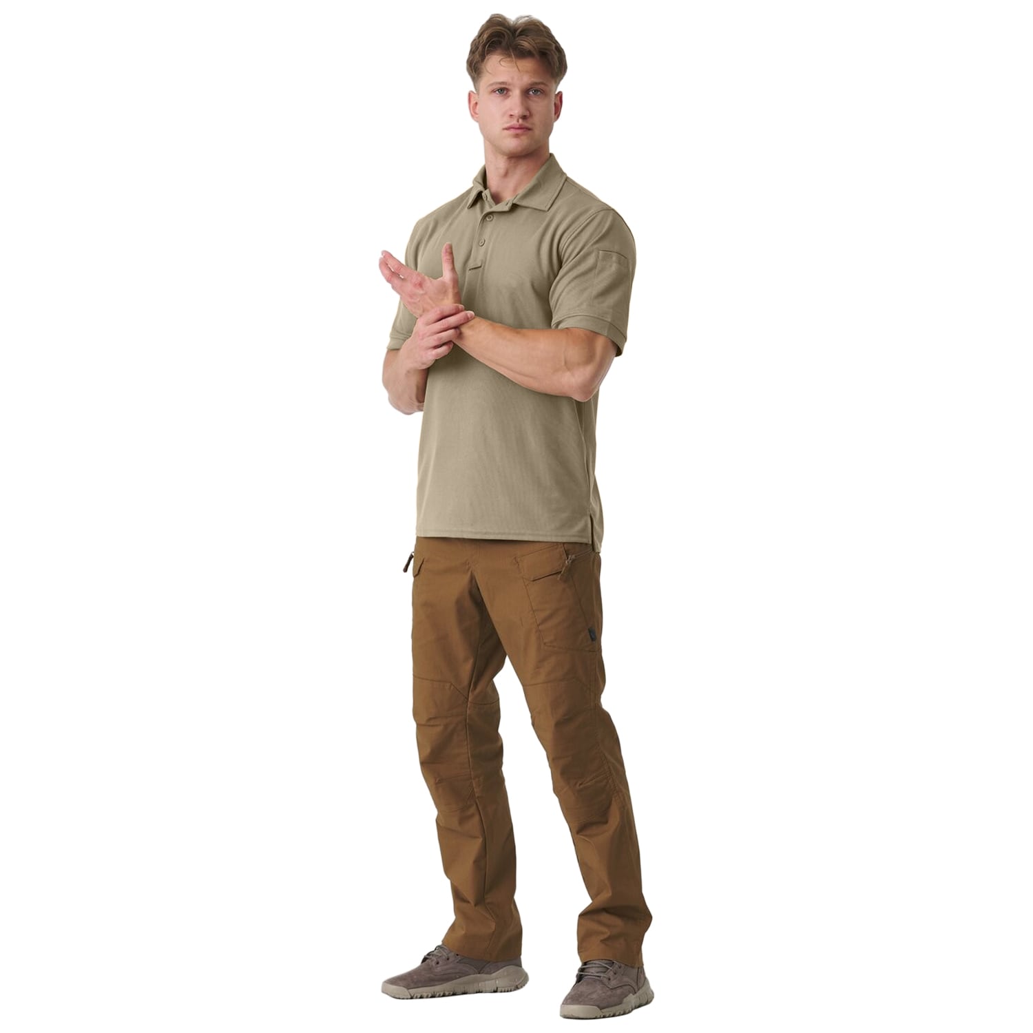 Термоактивна футболка Поло Helikon-Tex UTL TopCool - Khaki
