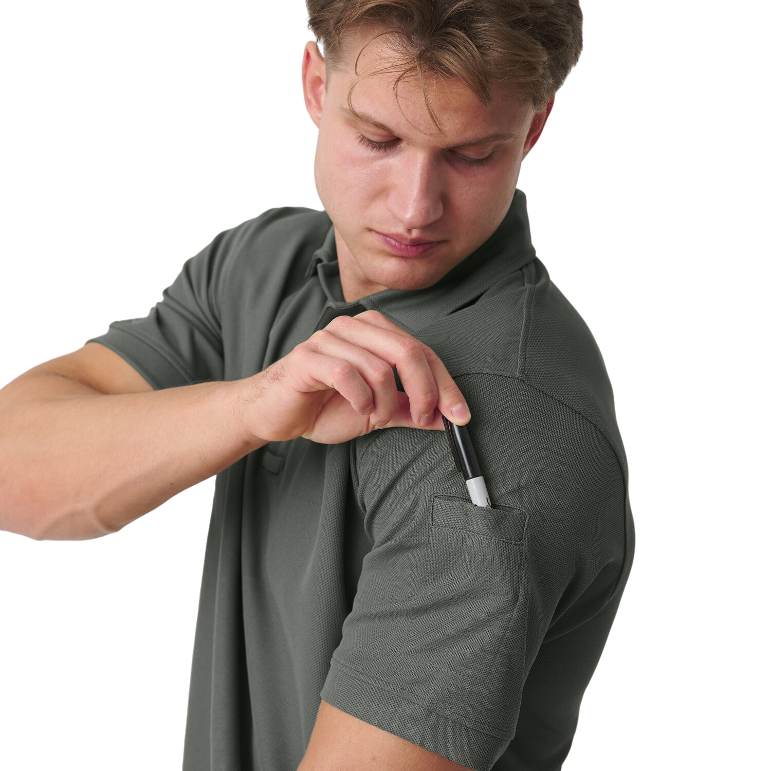 Koszulka termoaktywna Polo Helikon UTL TopCool - Foliage Green