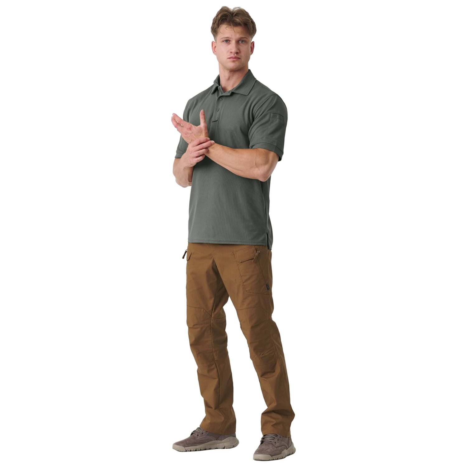 Koszulka termoaktywna Polo Helikon UTL TopCool - Foliage Green
