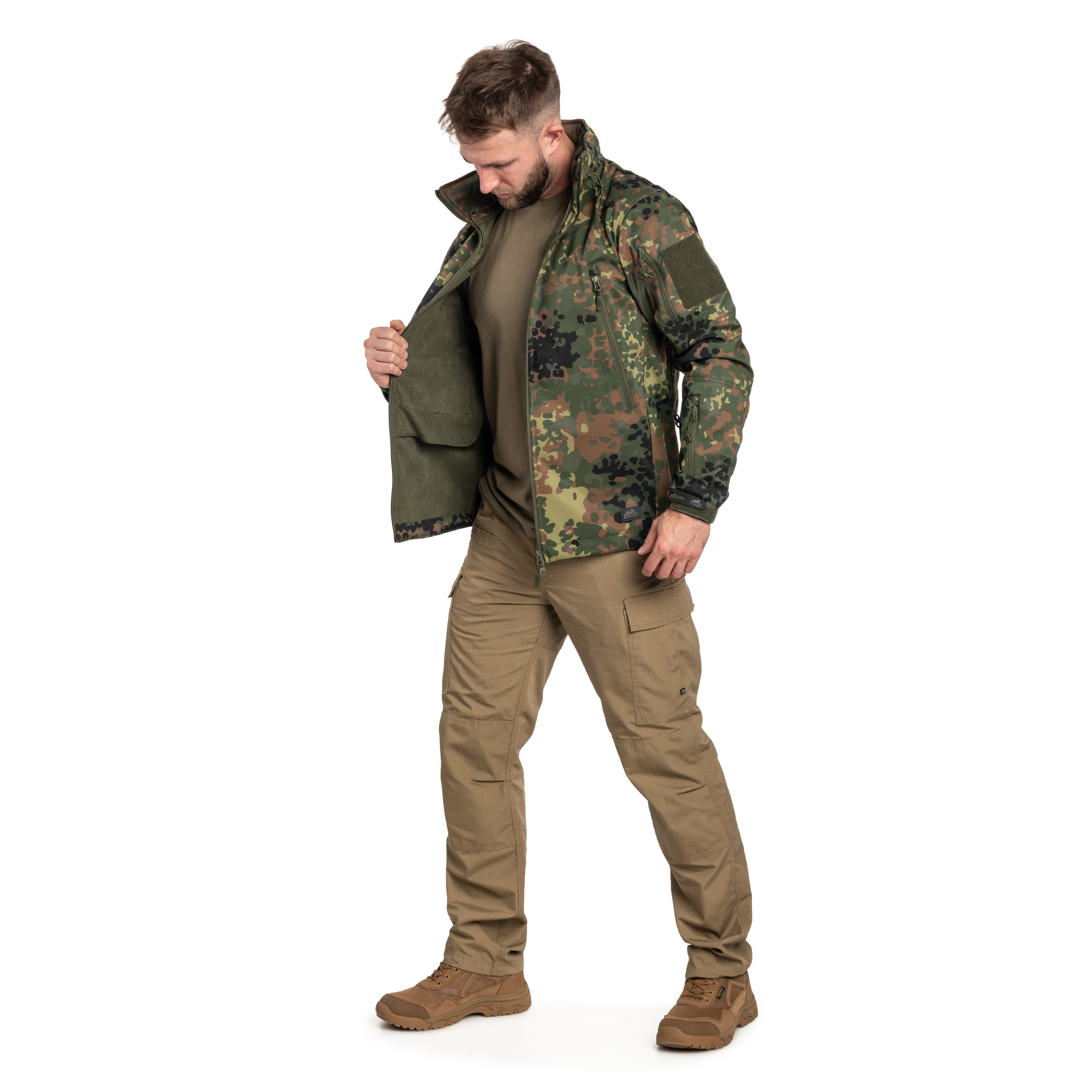 Kurtka Helikon-Tex Gunfighter Softshell Shark Skin Windblocker - Flecktarn