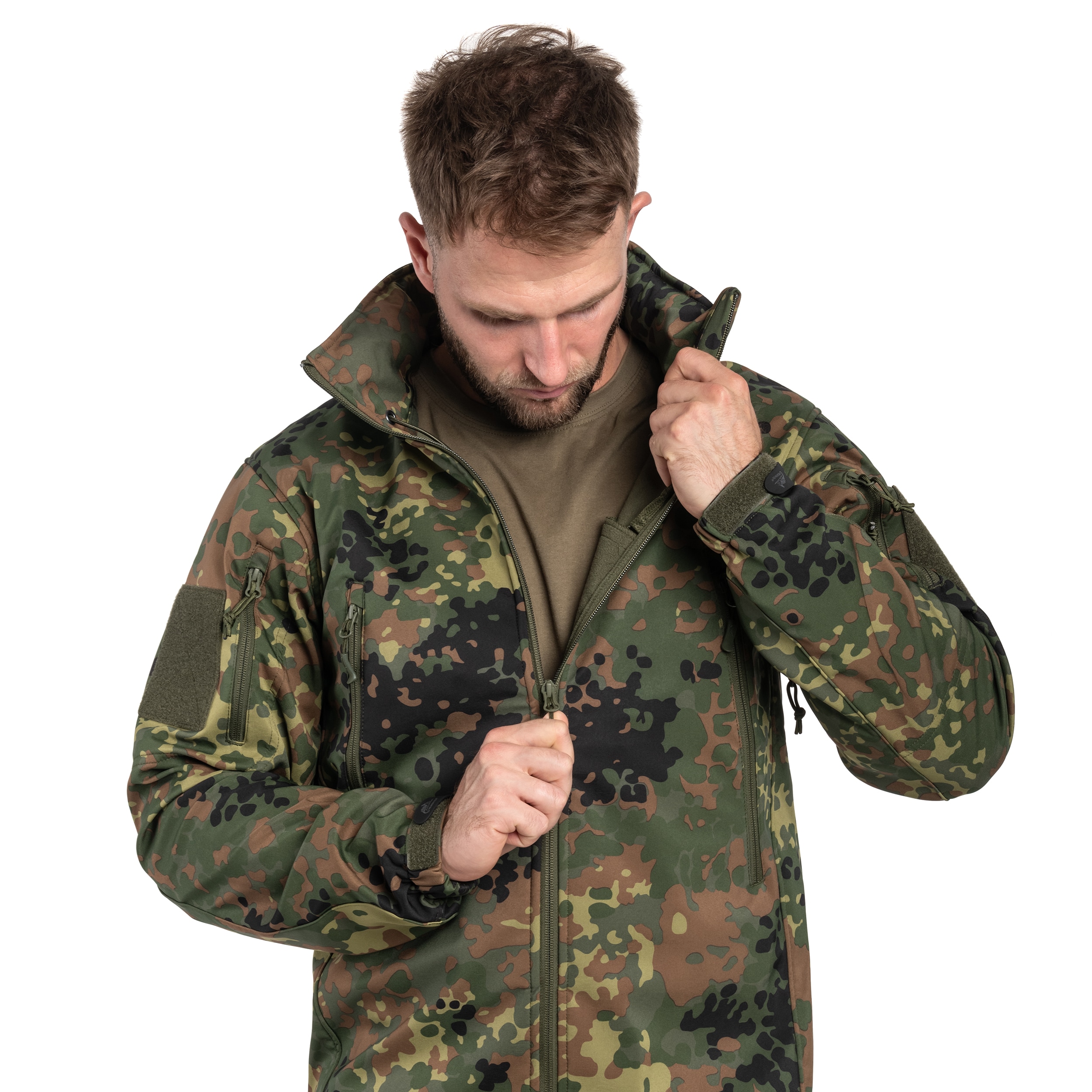 Kurtka Helikon-Tex Gunfighter Softshell Shark Skin Windblocker - Flecktarn