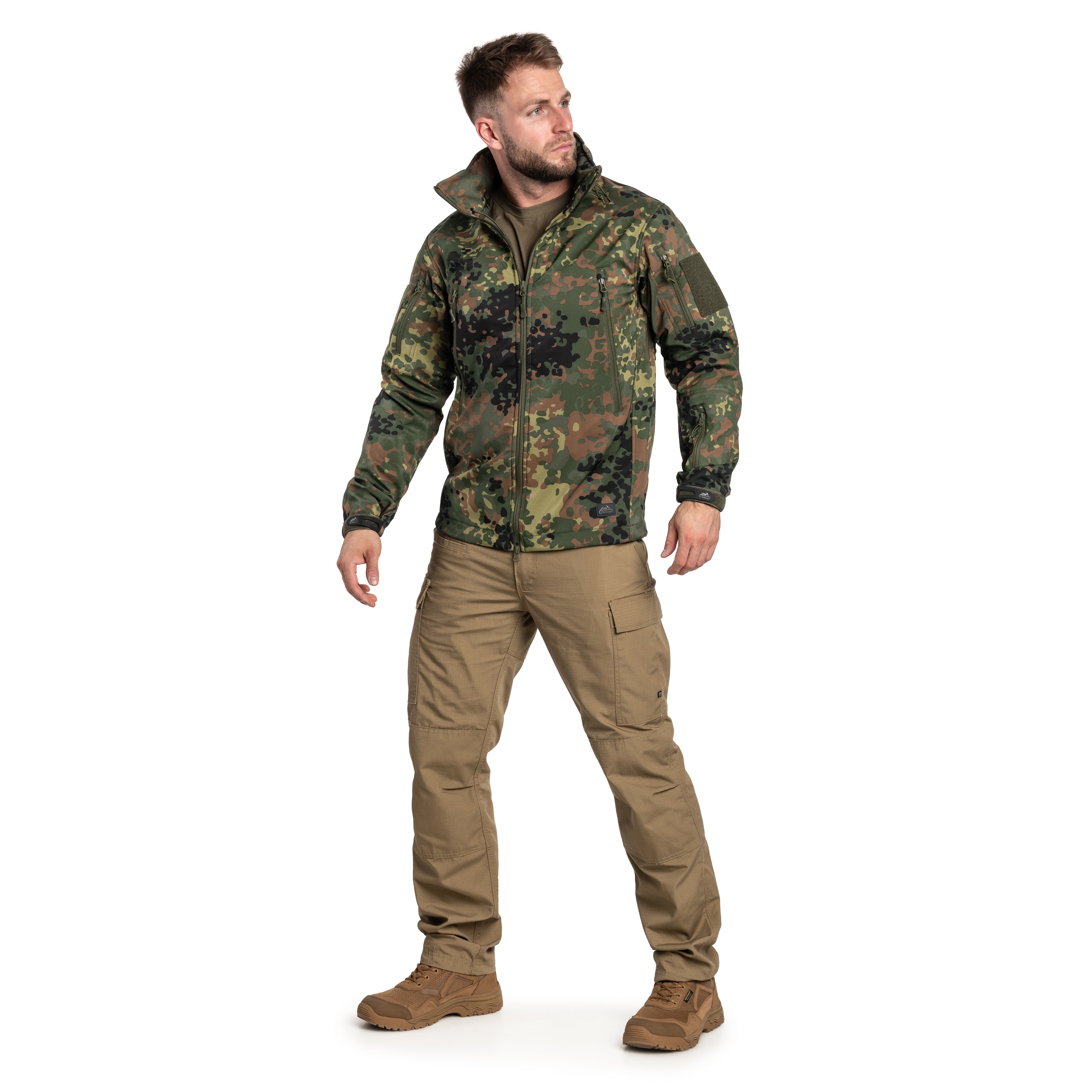 Kurtka Helikon-Tex Gunfighter Softshell Shark Skin Windblocker - Flecktarn
