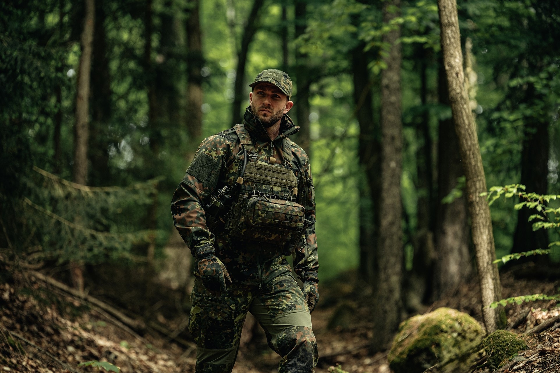Kurtka Helikon-Tex Gunfighter Softshell Shark Skin Windblocker - Flecktarn