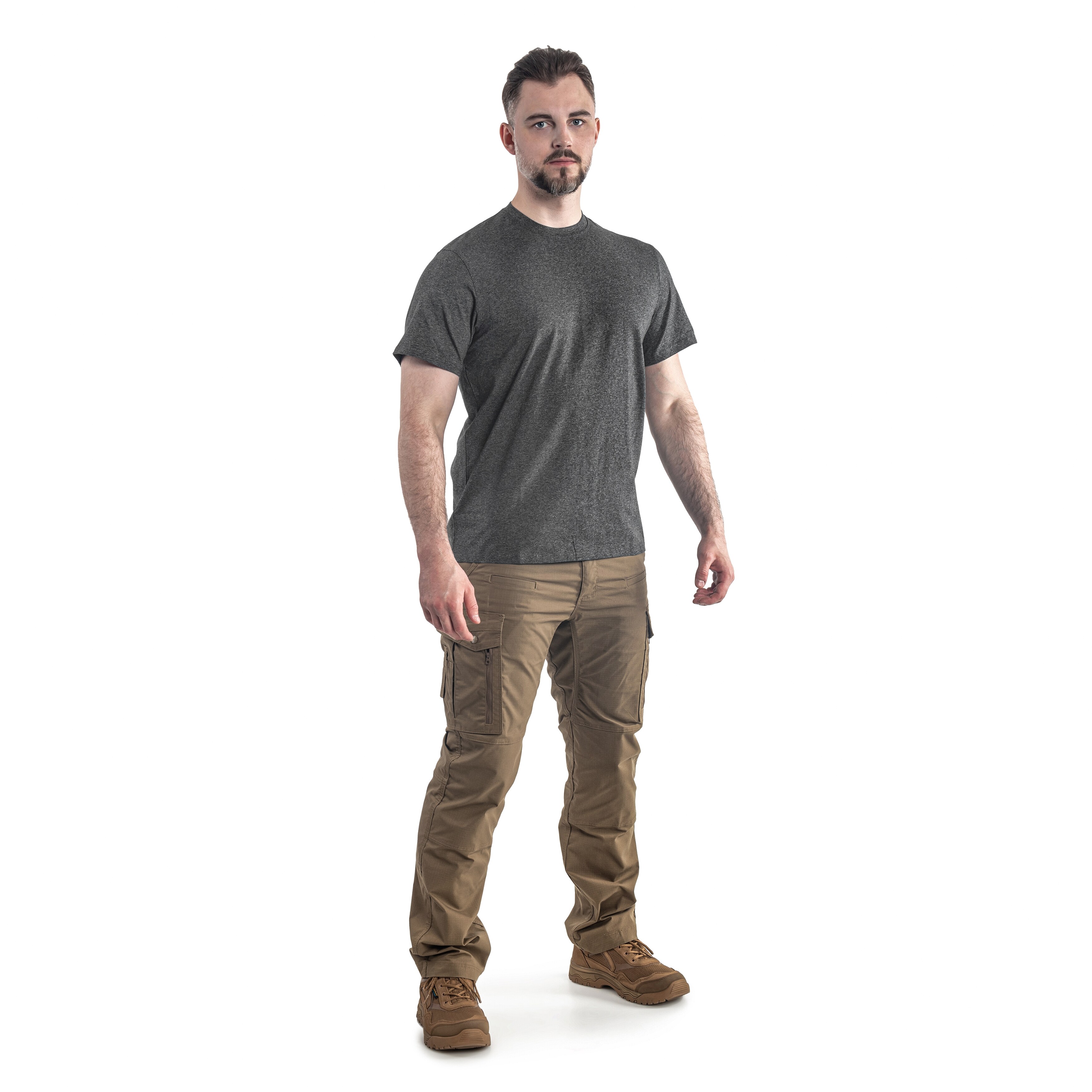 Koszulka T-shirt Helikon - Black/Grey Melange