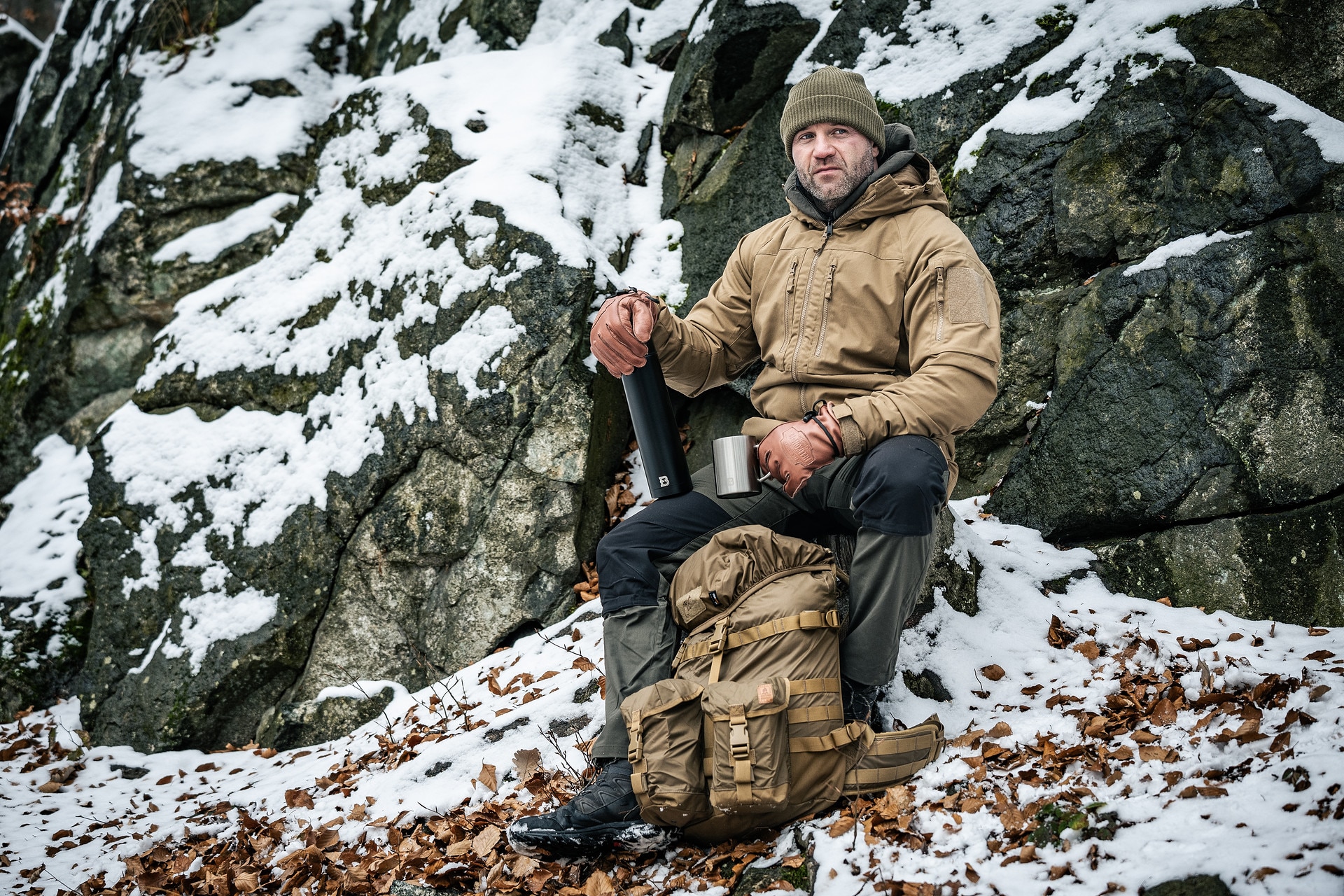 Spodnie Helikon Woodsman - Taiga Green / Black