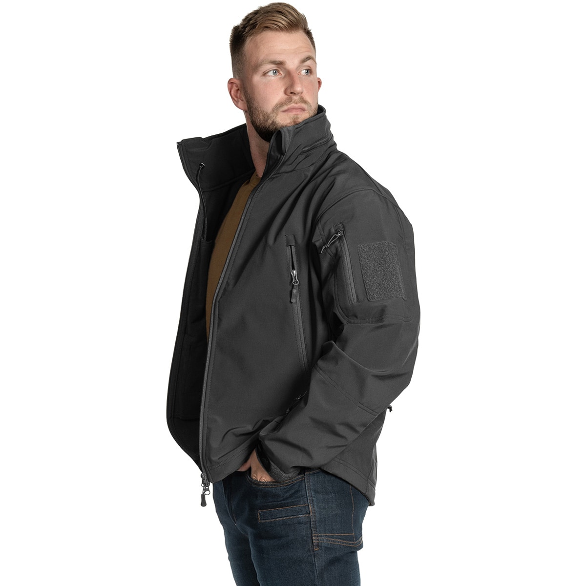 Kurtka Helikon-Tex Gunfighter Softshell Shark Skin Windblocker - Shadow Grey