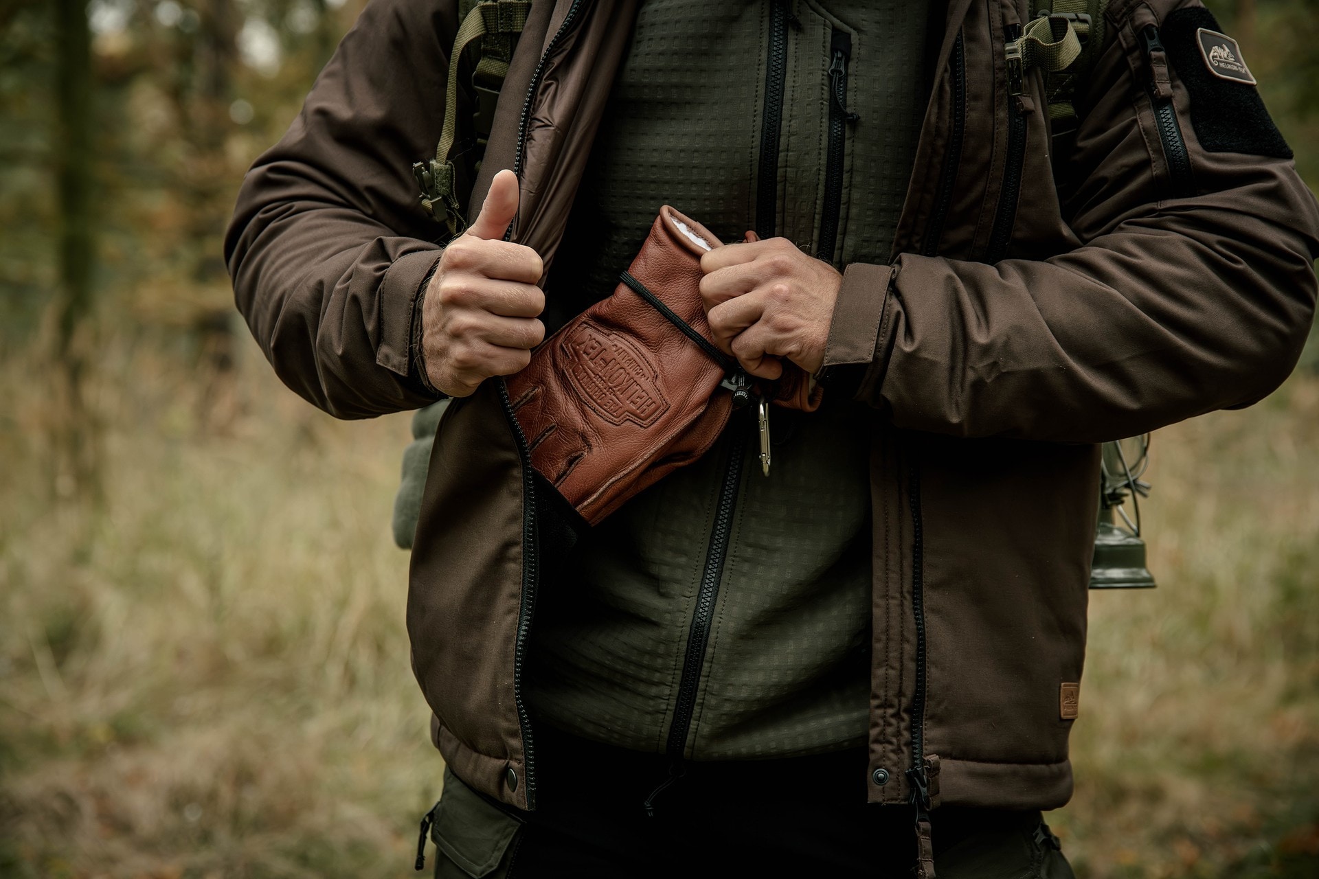 Rękawice Helikon Ranger Winter - U.S. Brown