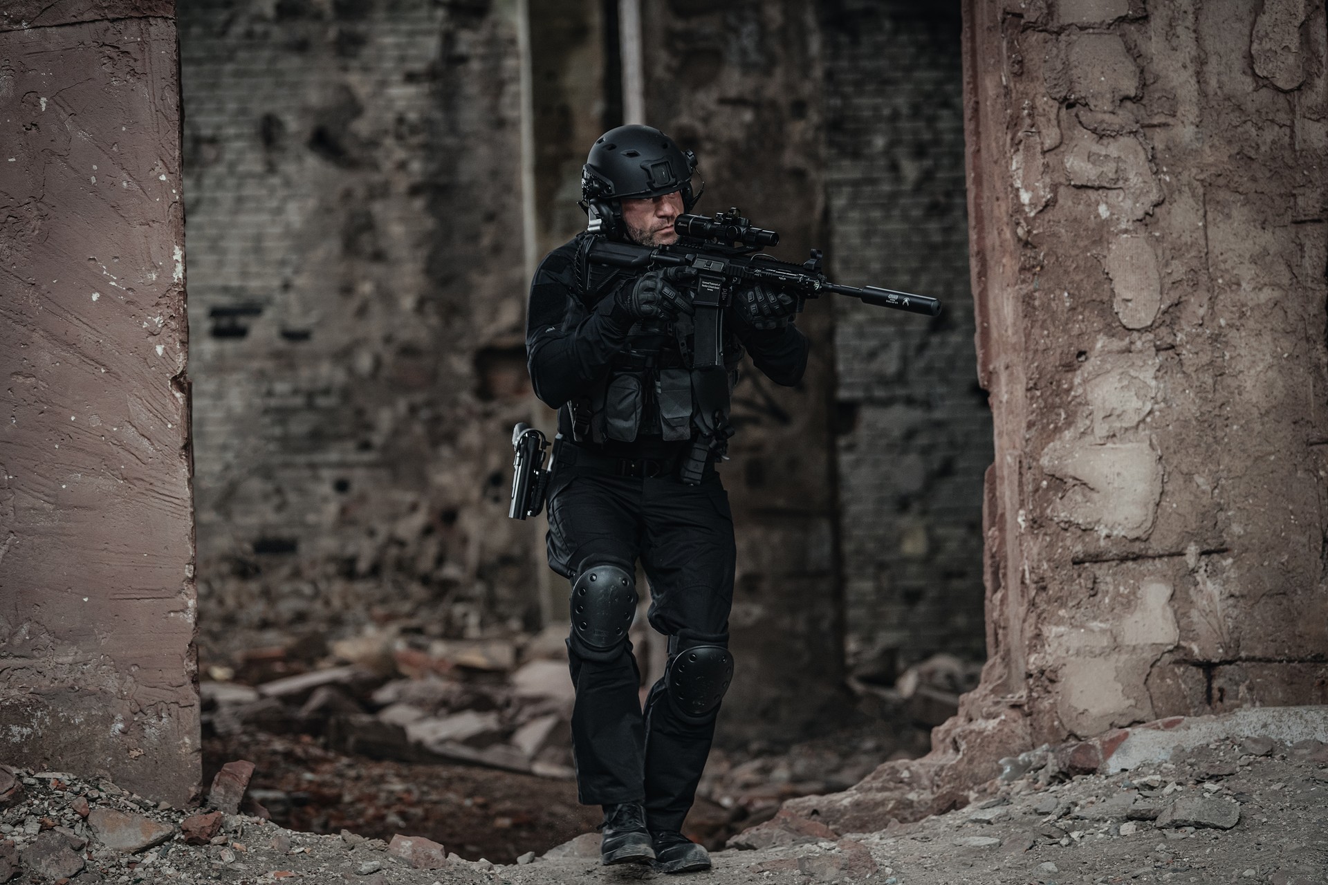 Spodnie wojskowe Helikon-Tex SFU Next PolyCotton Rip-Stop - Black