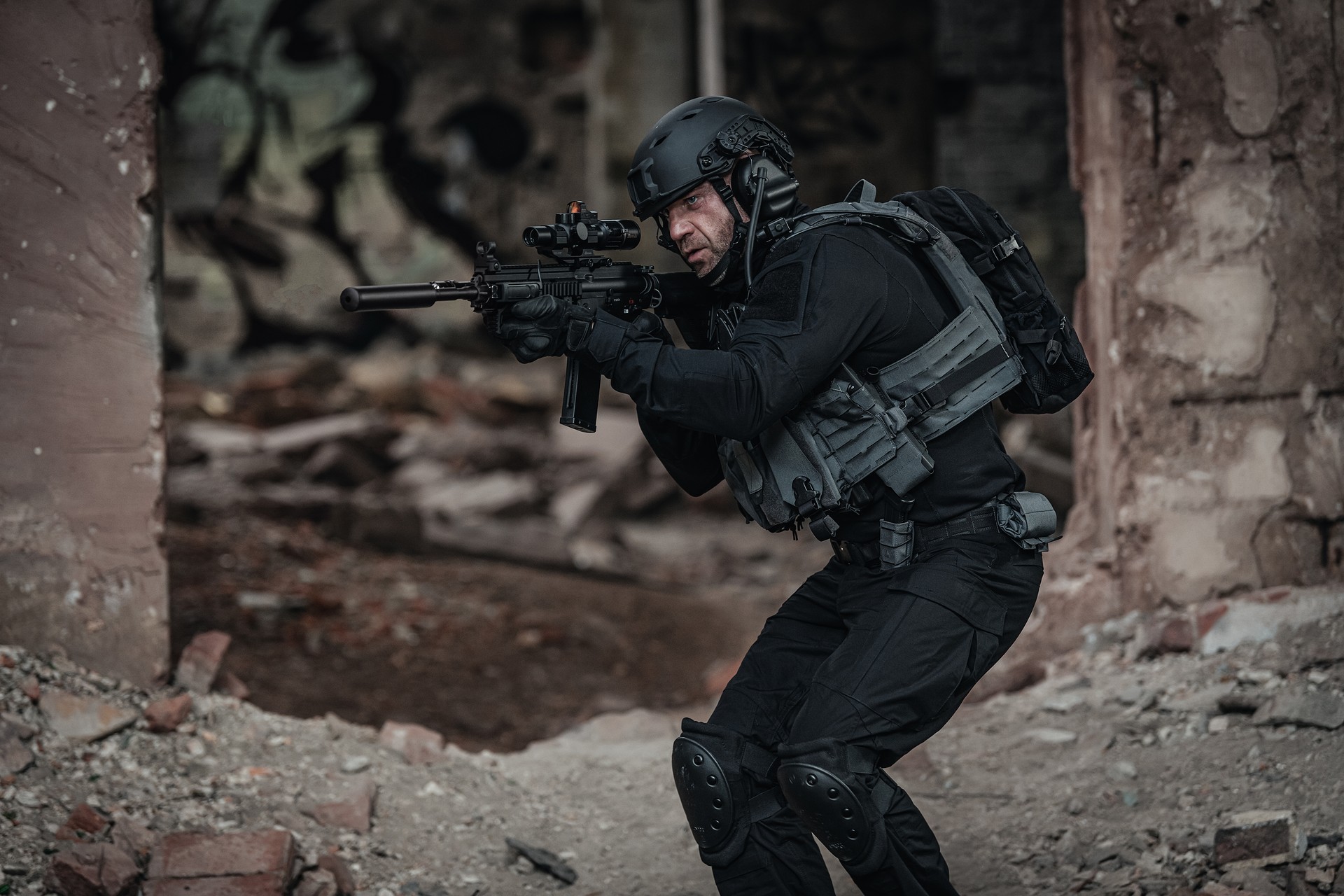 Spodnie wojskowe Helikon-Tex SFU Next PolyCotton Rip-Stop - Black