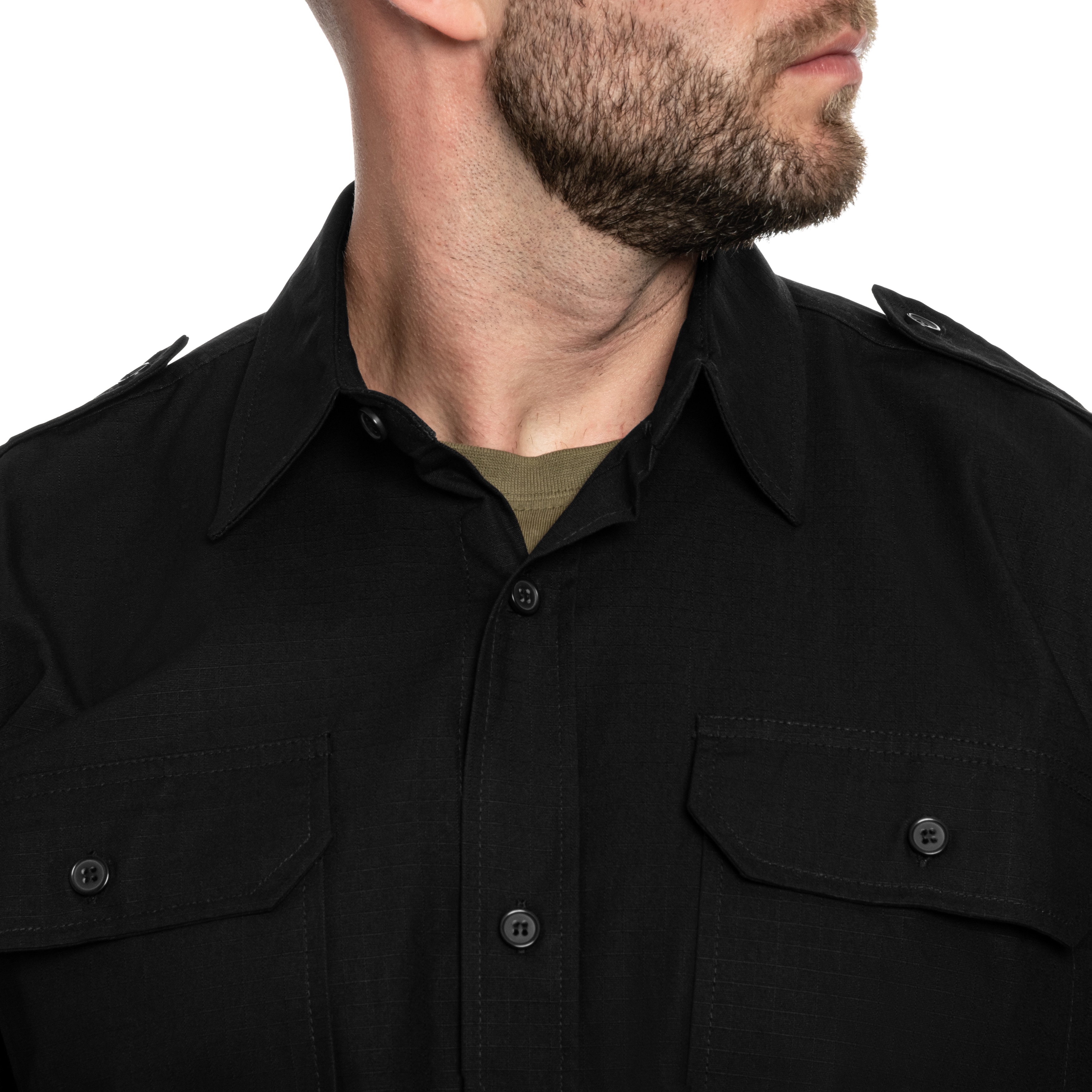 Koszula taktyczna Mil-Tec Ripstop Long Sleeve - Black