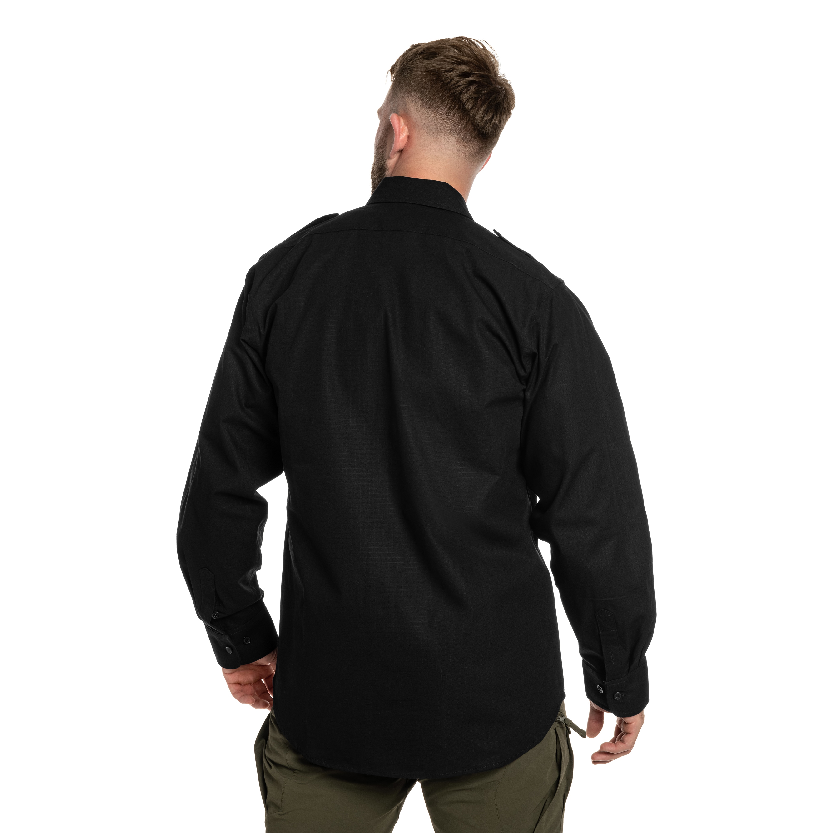 Koszula taktyczna Mil-Tec Ripstop Long Sleeve - Black