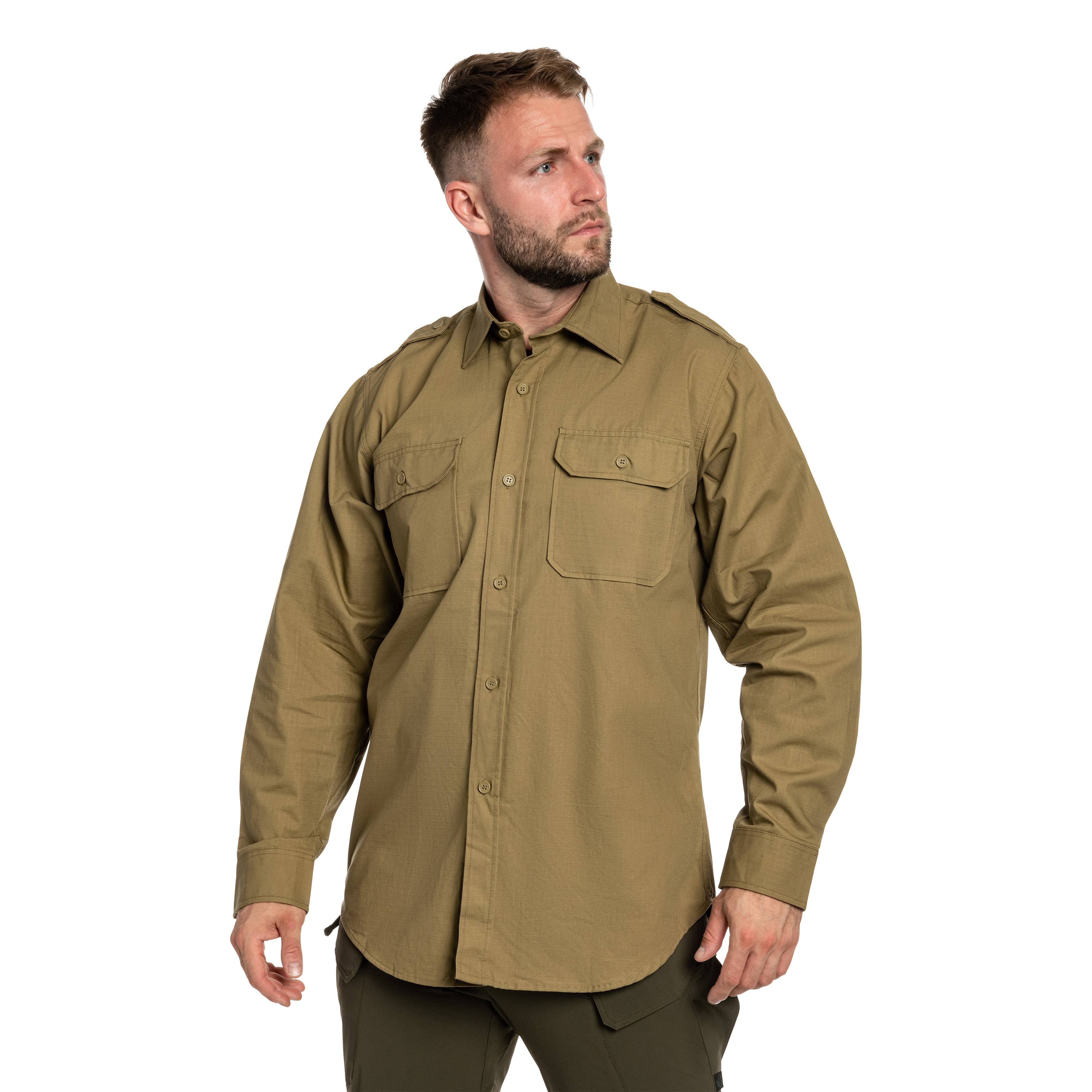 Koszula taktyczna Mil-Tec Ripstop Long Sleeve - Coyote