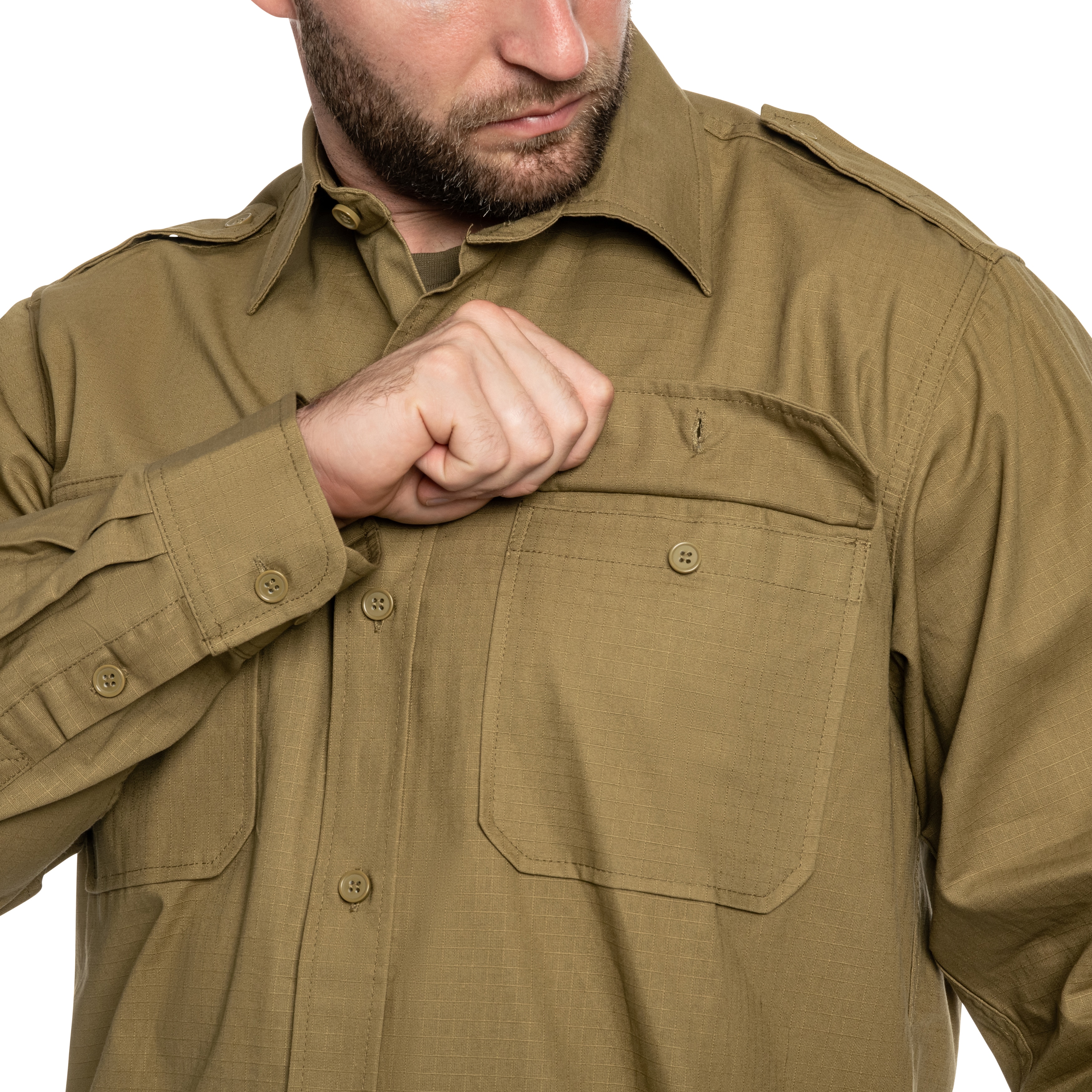Сорочка тактична Mil-Tec Ripstop Long Sleeve - Coyote