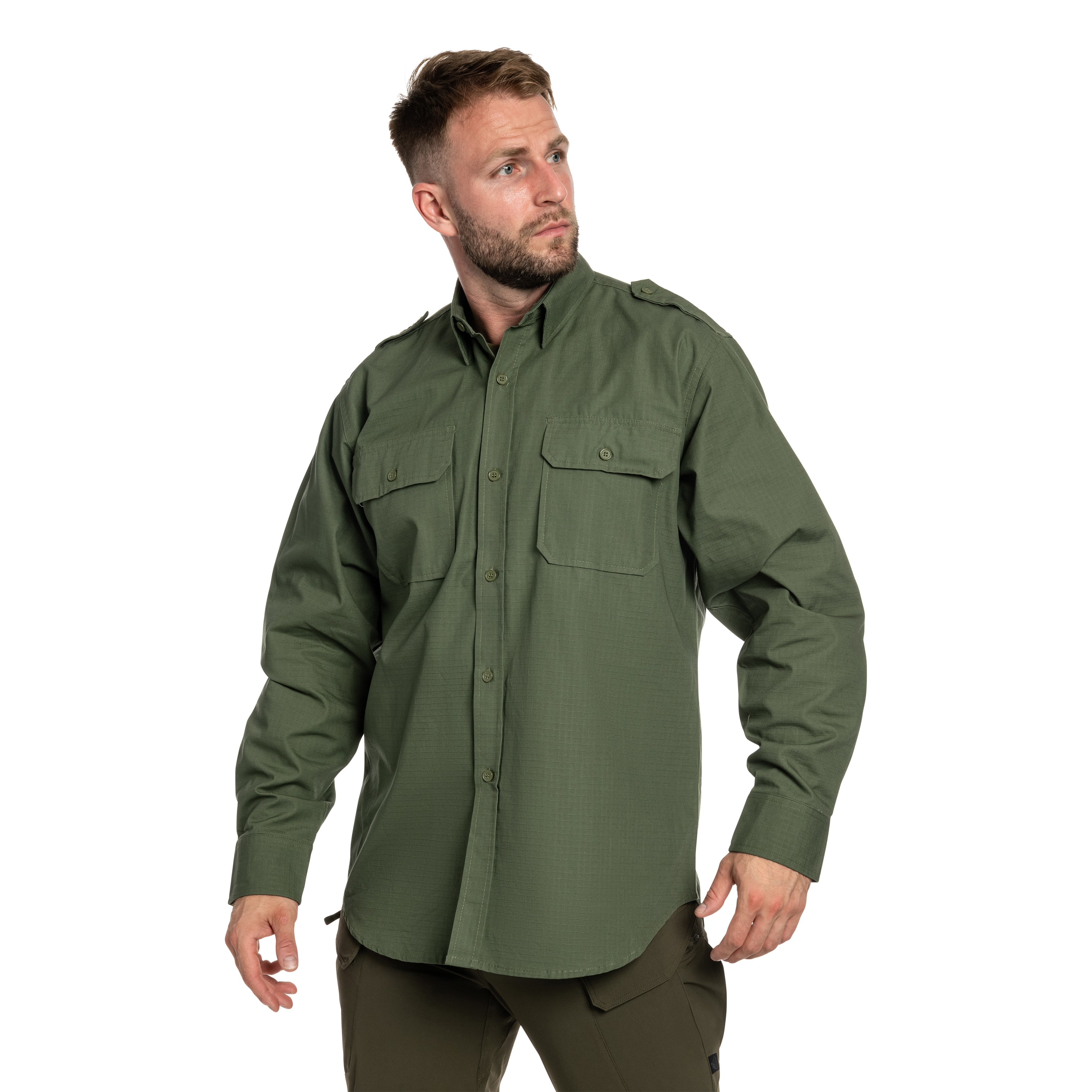 Koszula taktyczna Mil-Tec Ripstop Long Sleeve - Olive