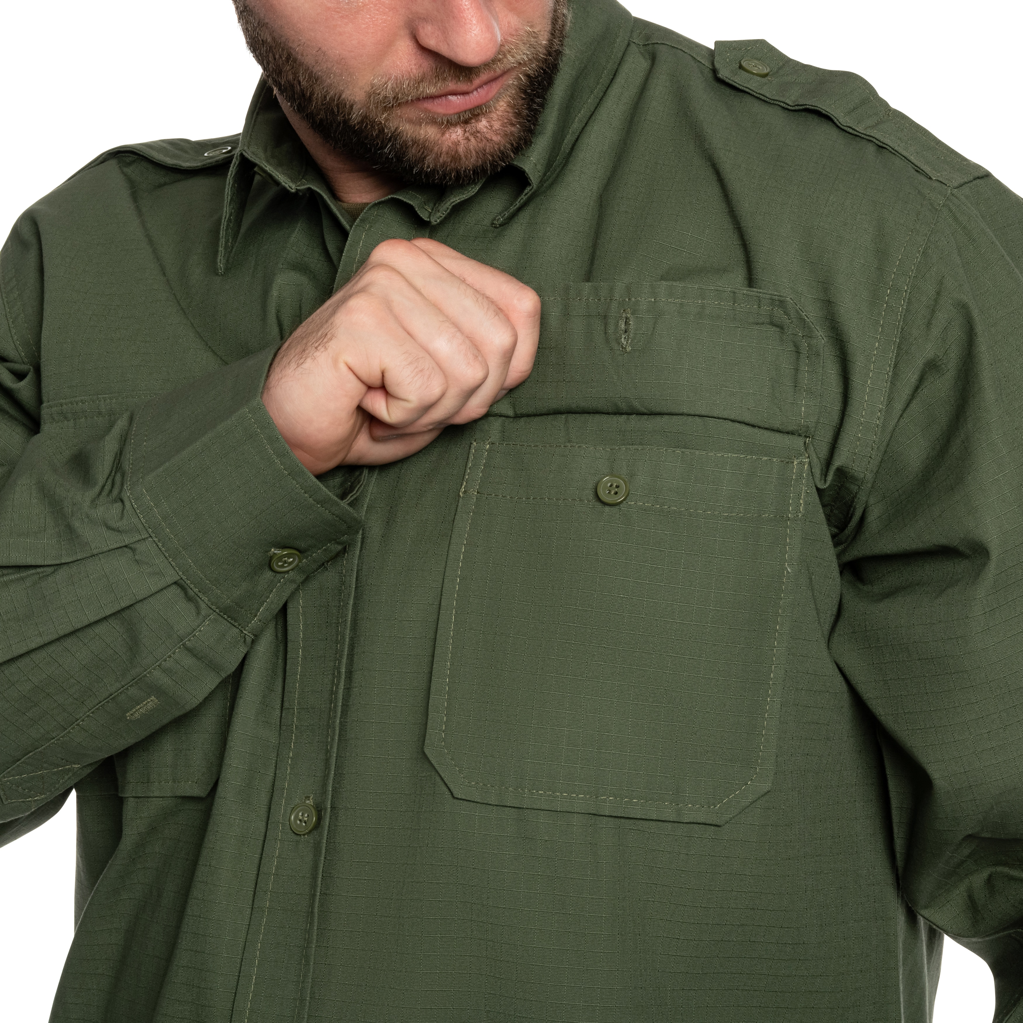 Koszula taktyczna Mil-Tec Ripstop Long Sleeve - Olive