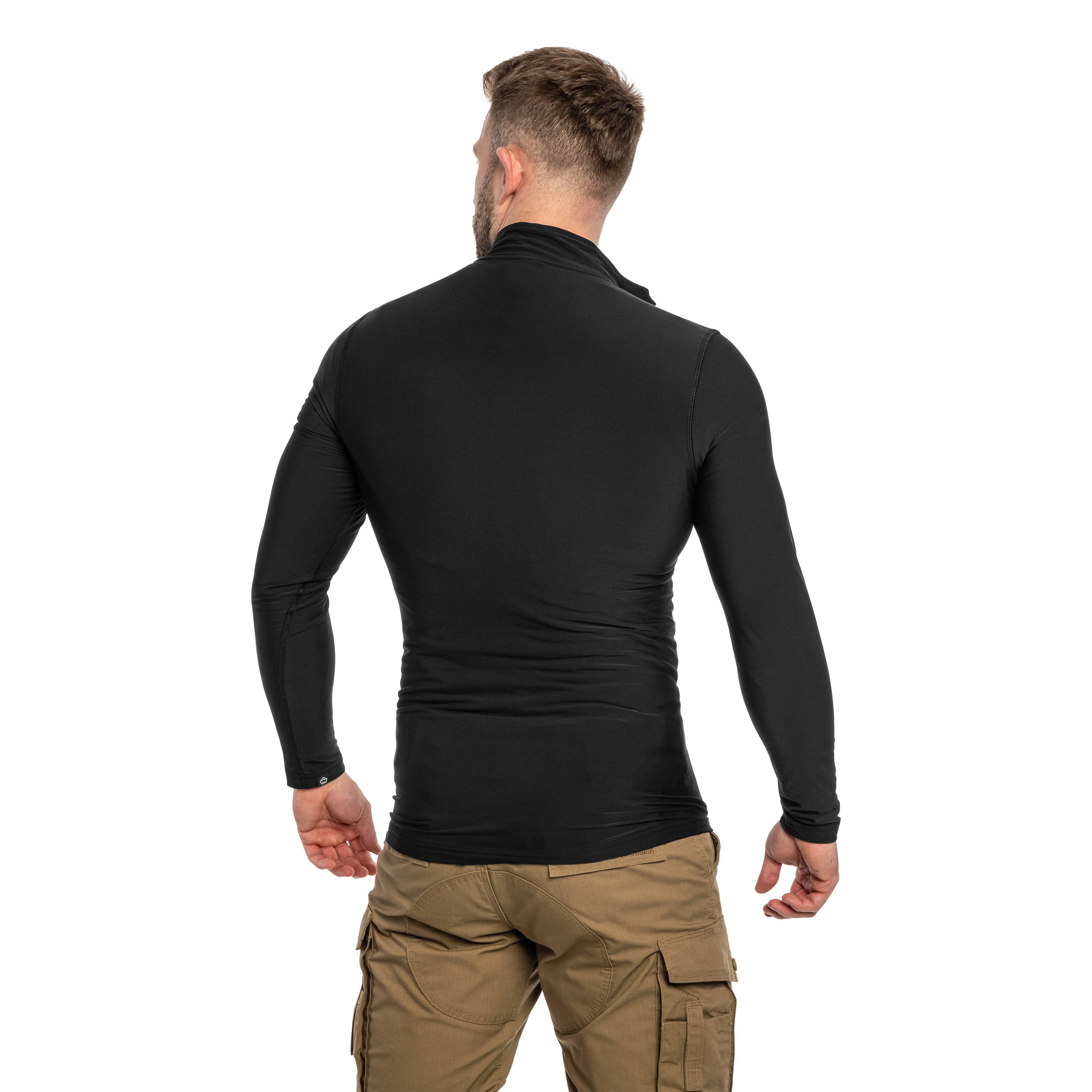 Koszulka termoaktywna Pentagon Pindos 1/2 ZIP - Black