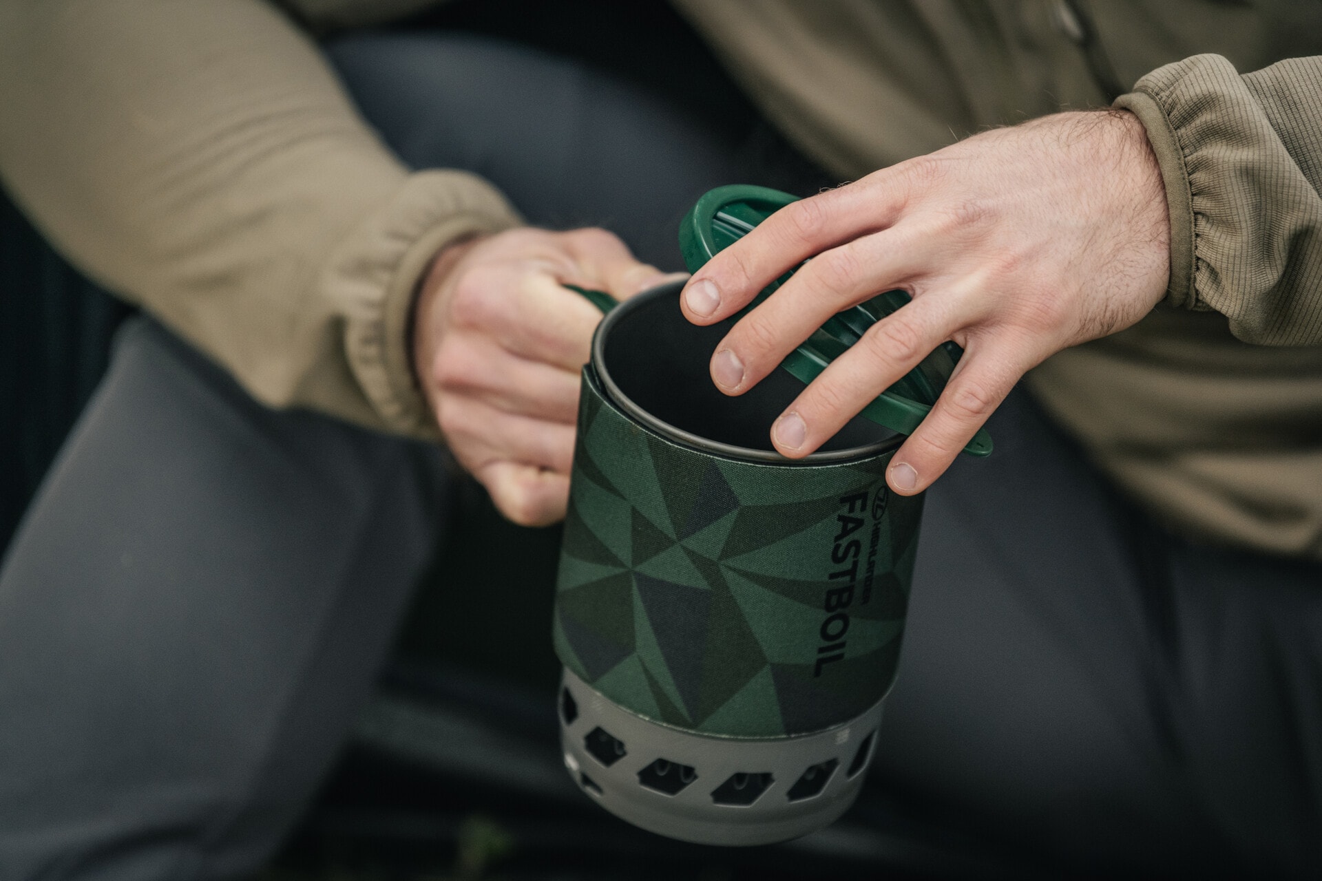 Система приготування їжі Highlander Fastboil MK3 з каструлею - Olive