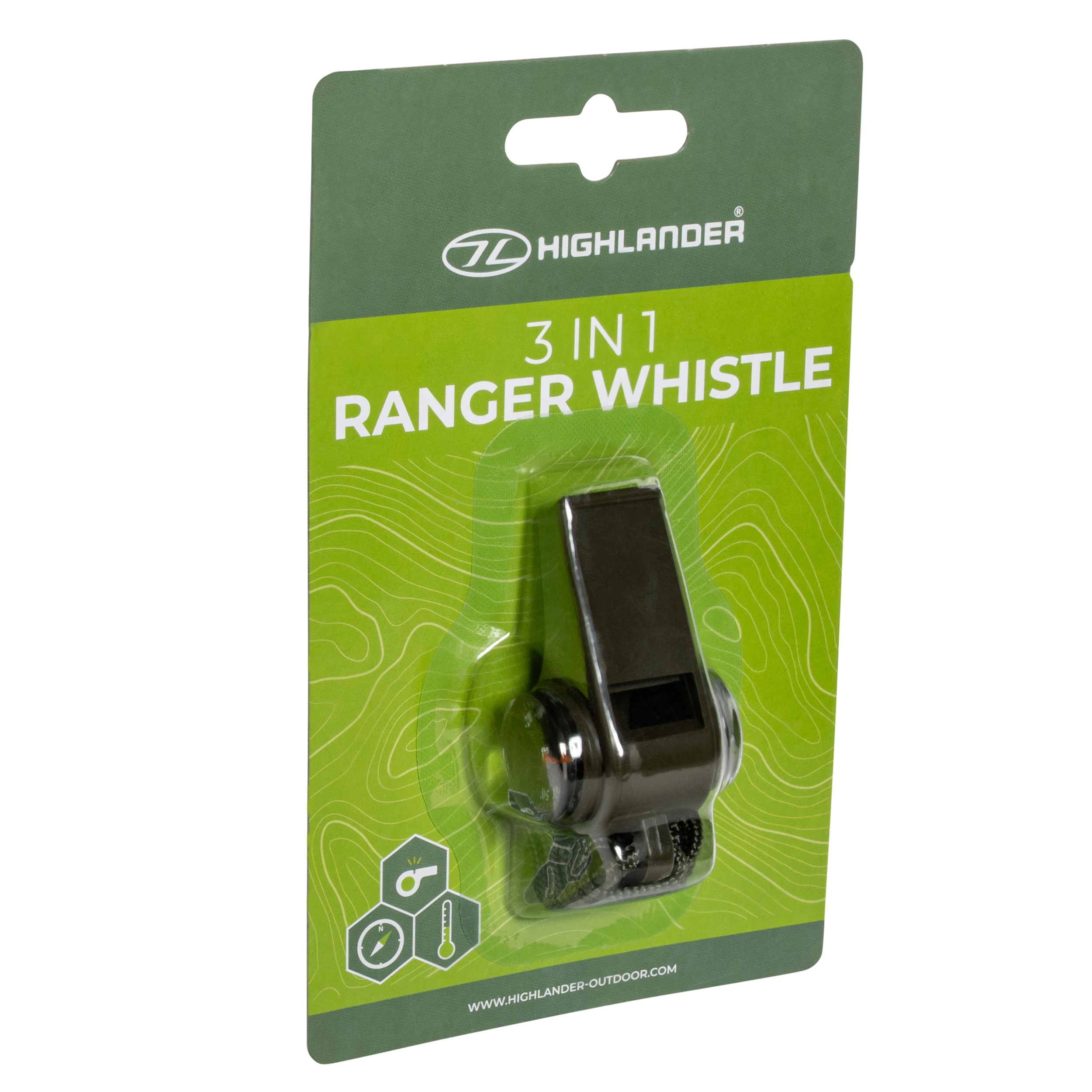 Gwizdek Highlander Outdoor z kompasem i termometrem