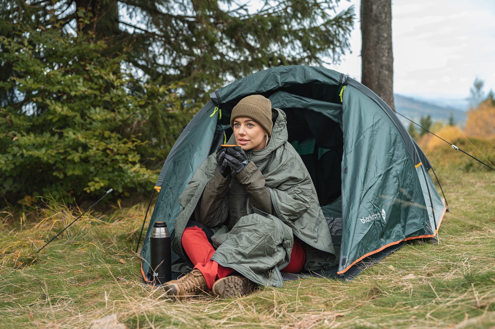 Намет 2-містний Highlander Outdoor Blackthorn - Hunter Green