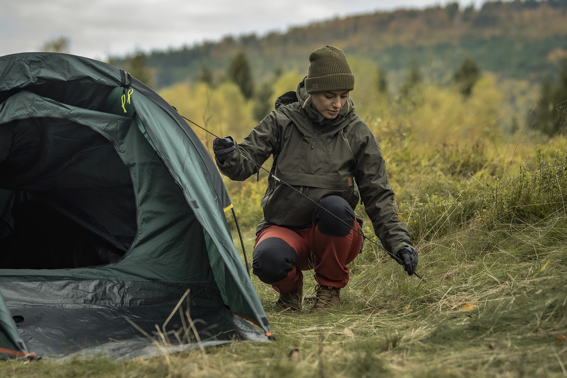 Намет 2-містний Highlander Outdoor Blackthorn - Hunter Green