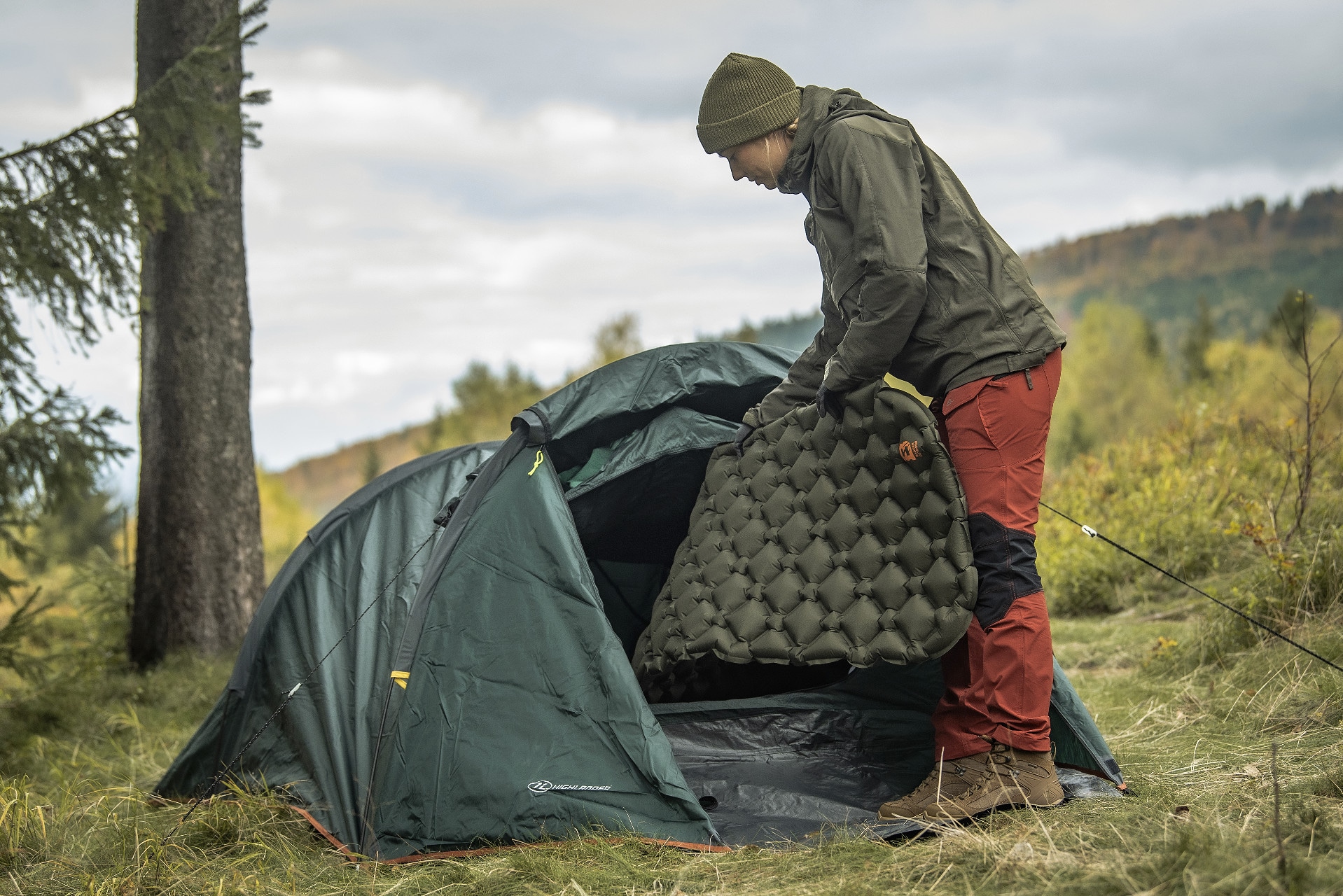 Намет 2-містний Highlander Outdoor Blackthorn - Hunter Green