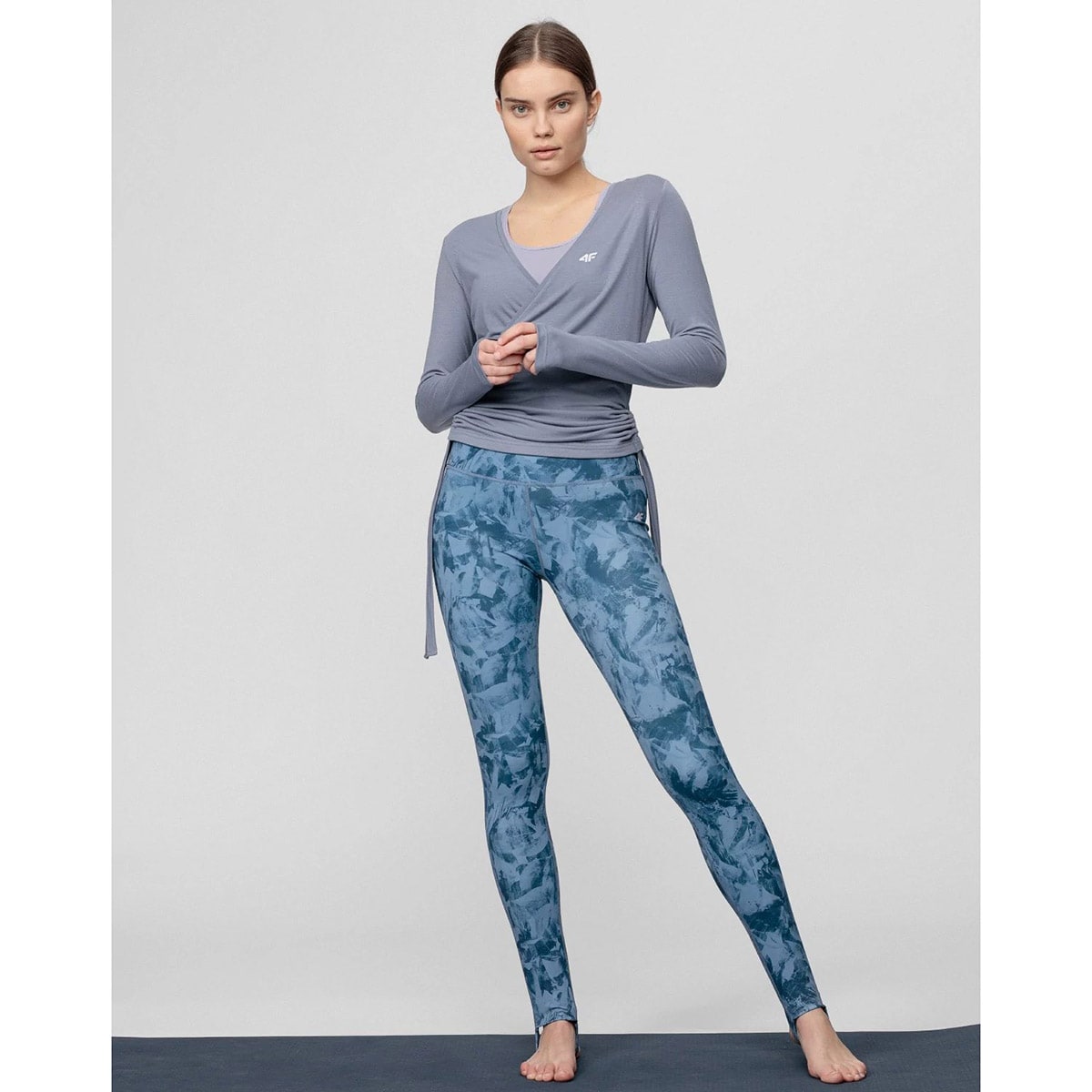 Koszulka damska 4F TSDL011 Longsleeve - niebieska