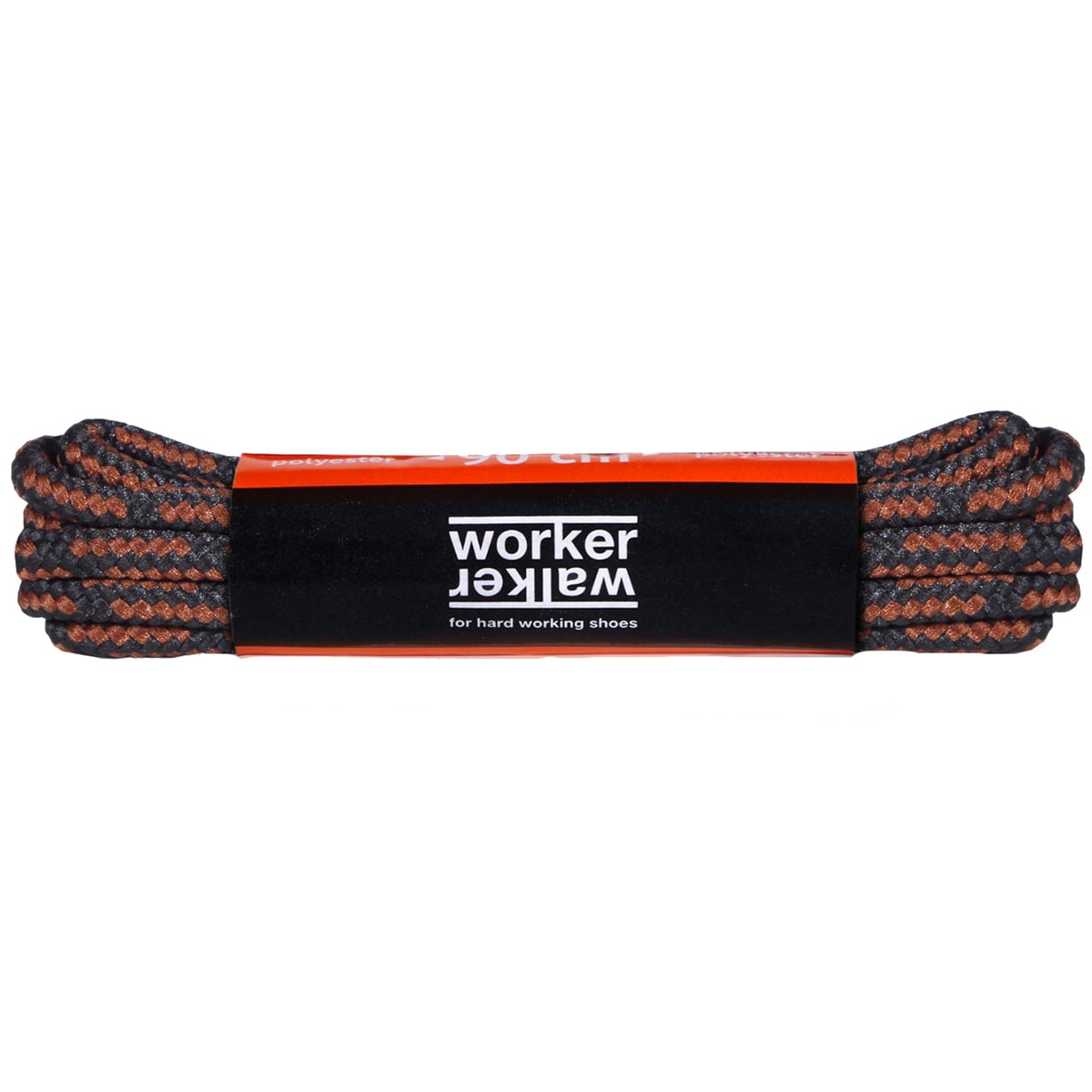 Шнурки Worker Walker круглі 90 см - Чорно-коричневі