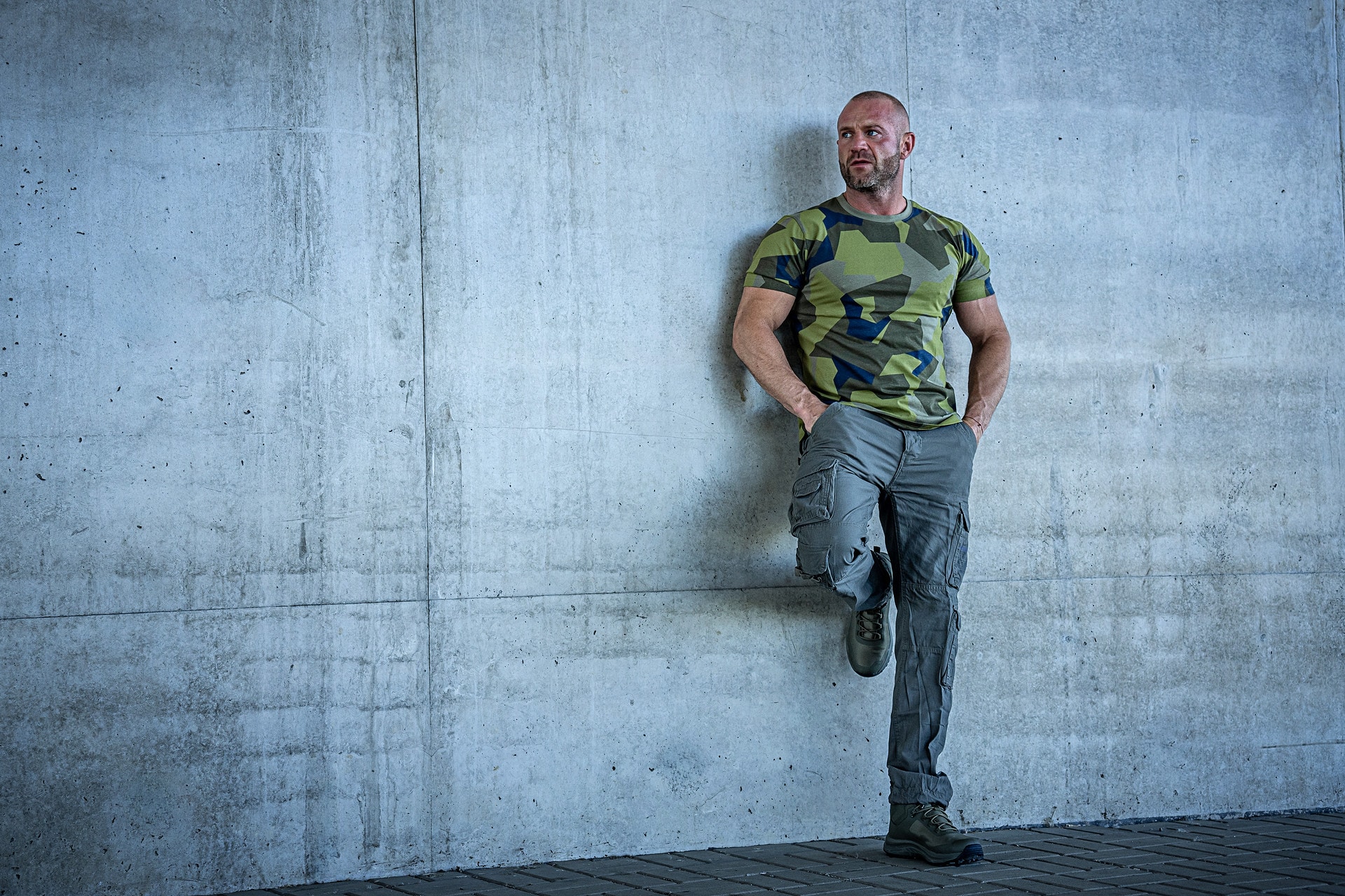 Футболка T-shirt Brandit - Swedish Camo M90