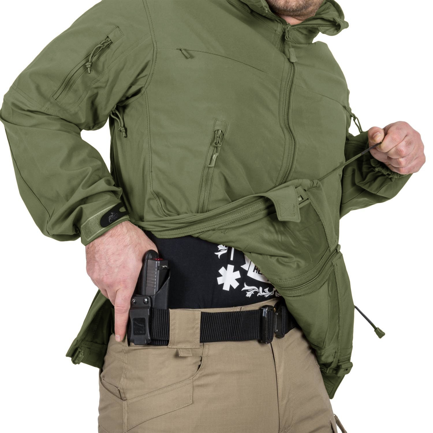 Kurtka Helikon Cougar Softshell Windblocker QSA HID - Olive Green