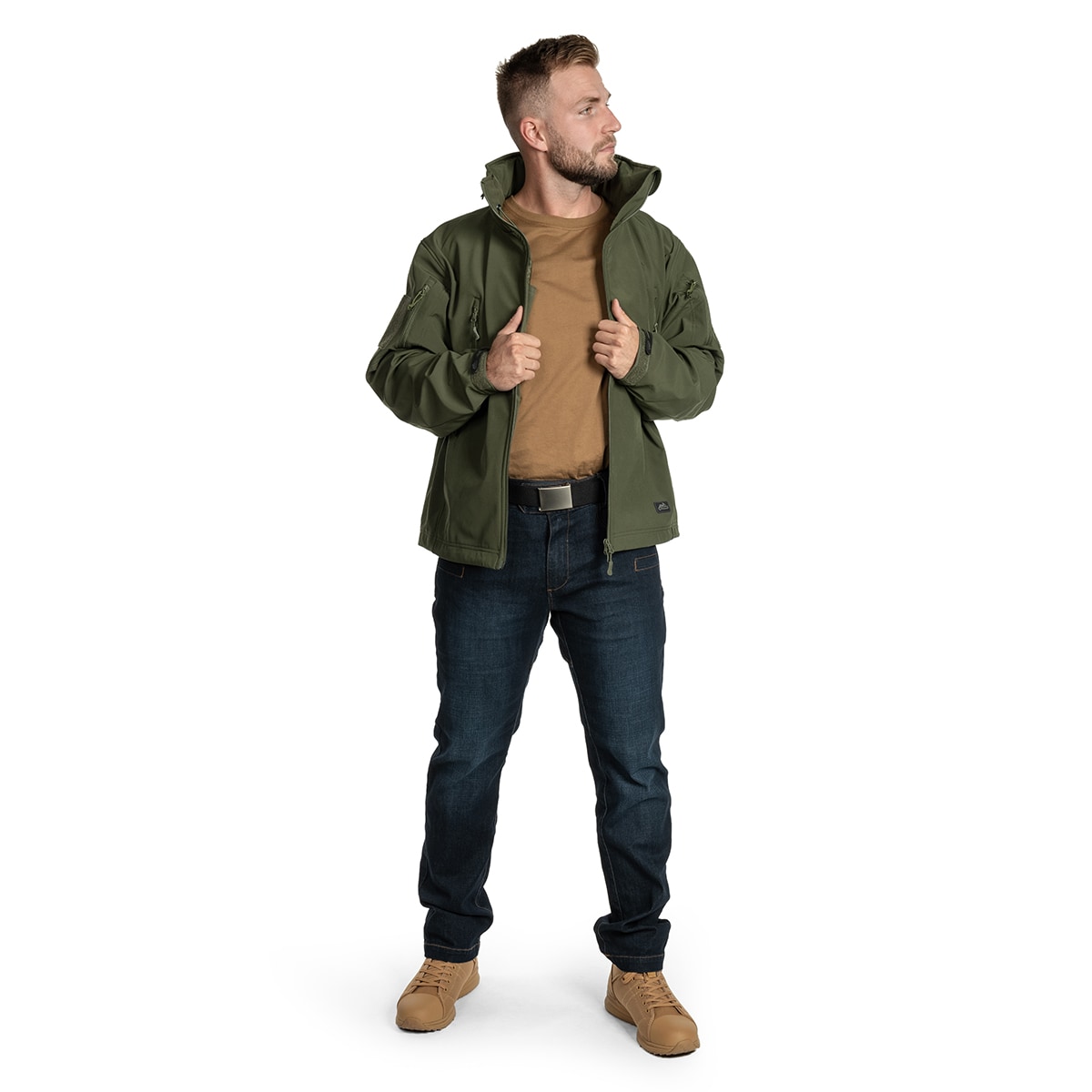 Kurtka Helikon-Tex Gunfighter Softshell Shark Skin Windblocker - Olive Green