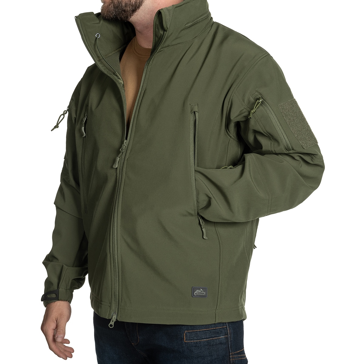 Kurtka Helikon-Tex Gunfighter Softshell Shark Skin Windblocker - Olive Green