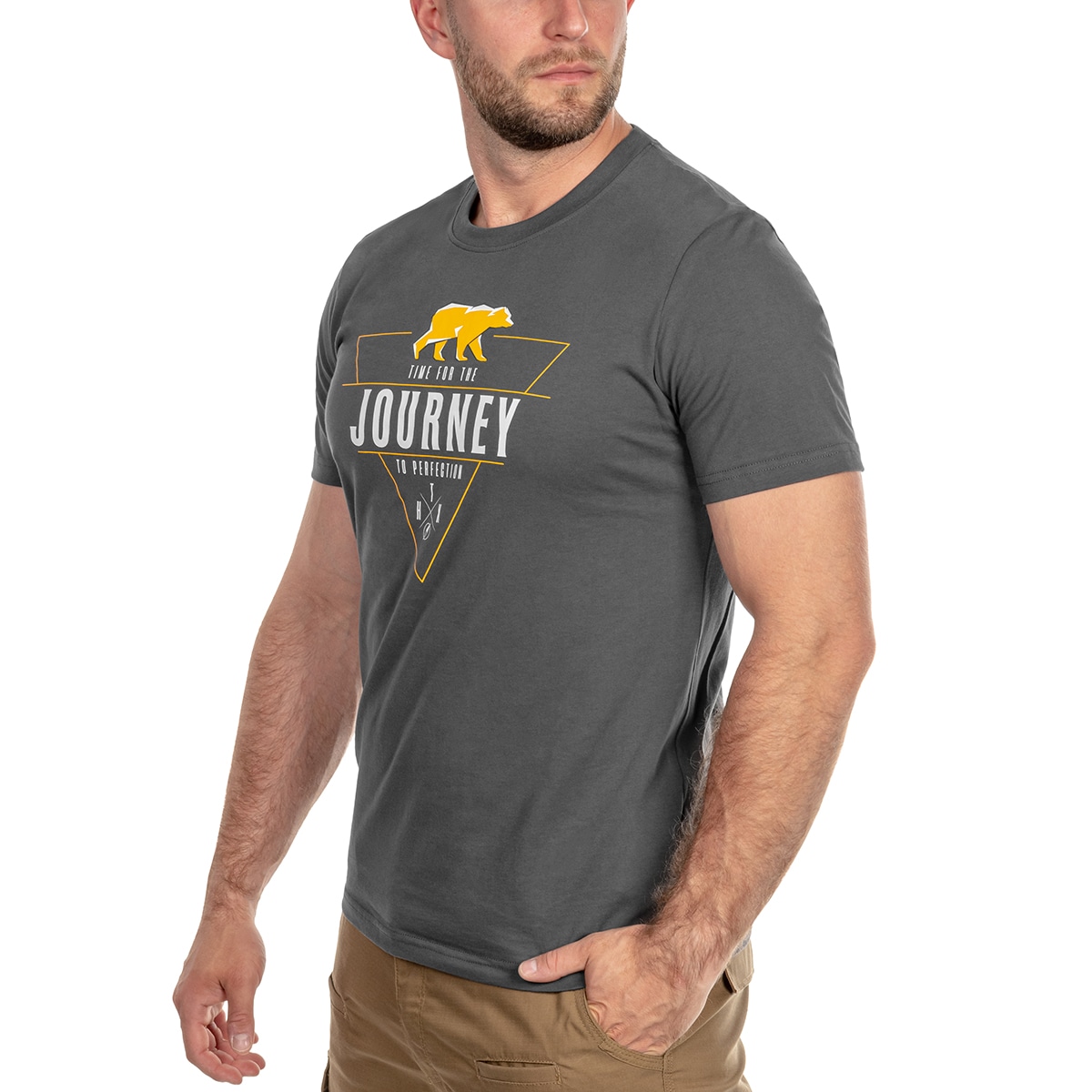 Koszulka T-shirt Helikon Journey To Perfection - Shadow Grey