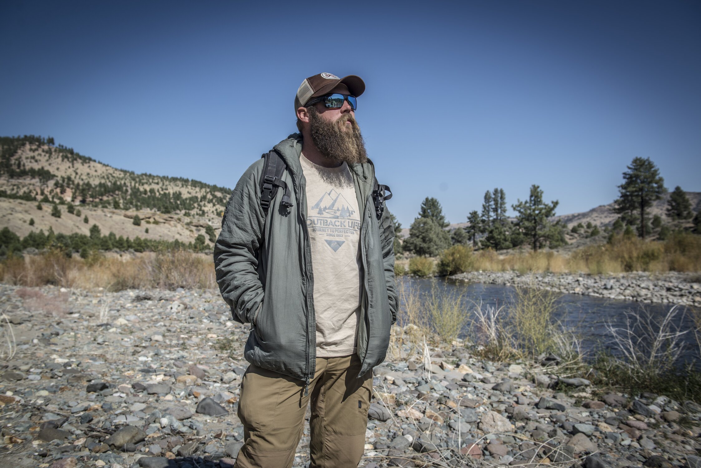 Koszulka T-Shirt Helikon-Tex Outback Life - Khaki