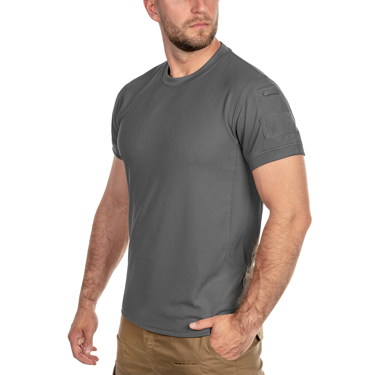 Термоактивна футболка Helikon-Tex Tactical T-shirt TopCool - Shadow Grey