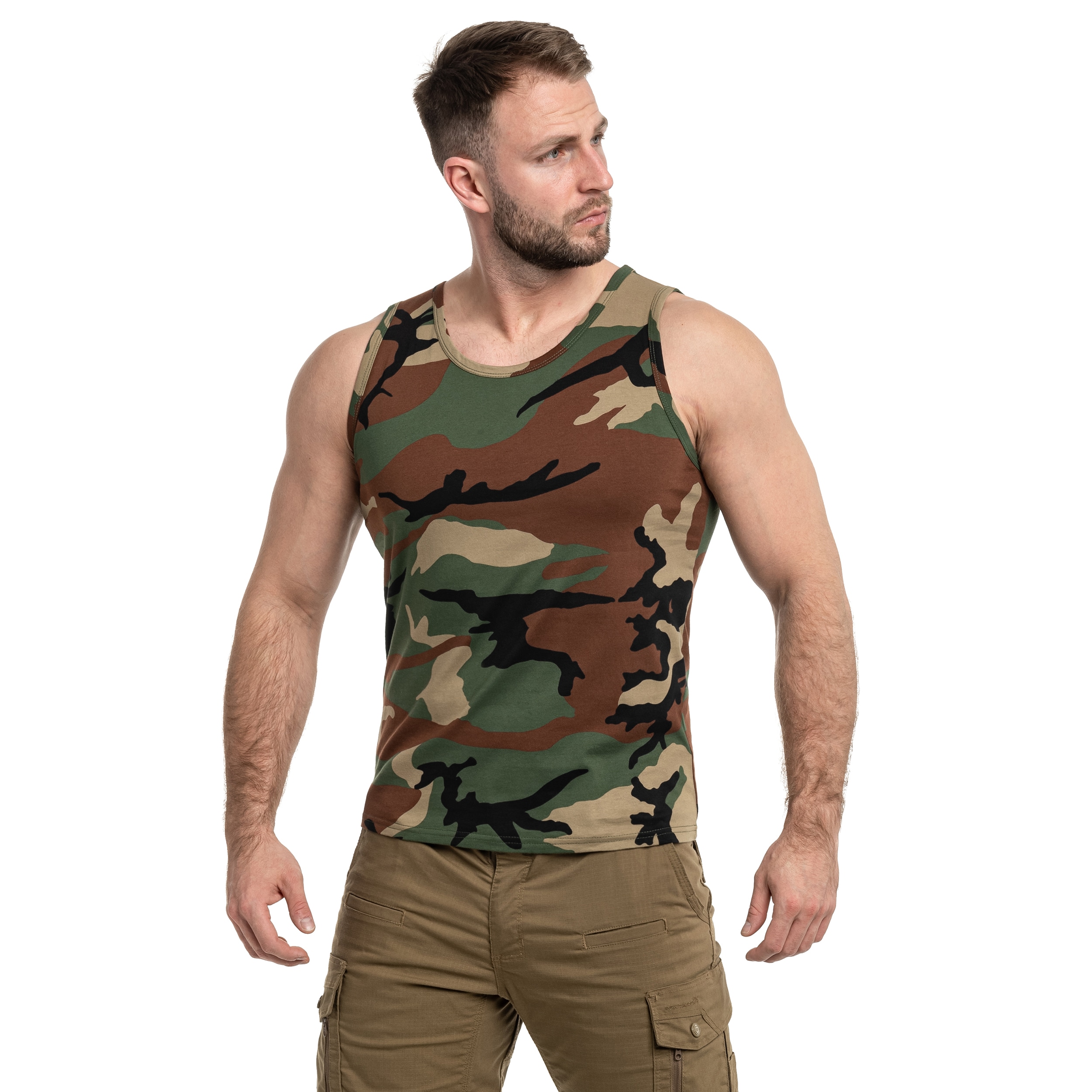 Koszulka Tank Top MFH - Woodland