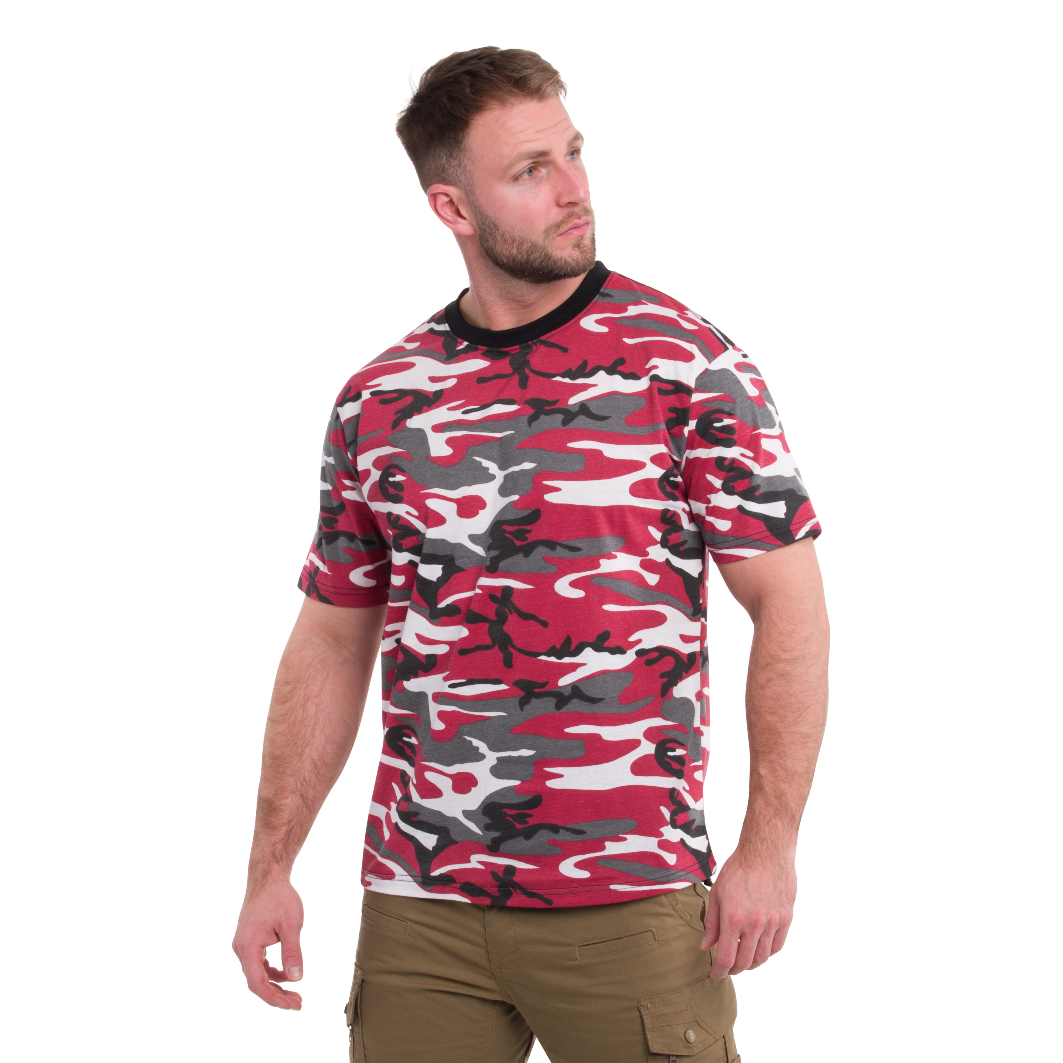 Koszulka T-shirt MFH Streetstyle - Red Camo