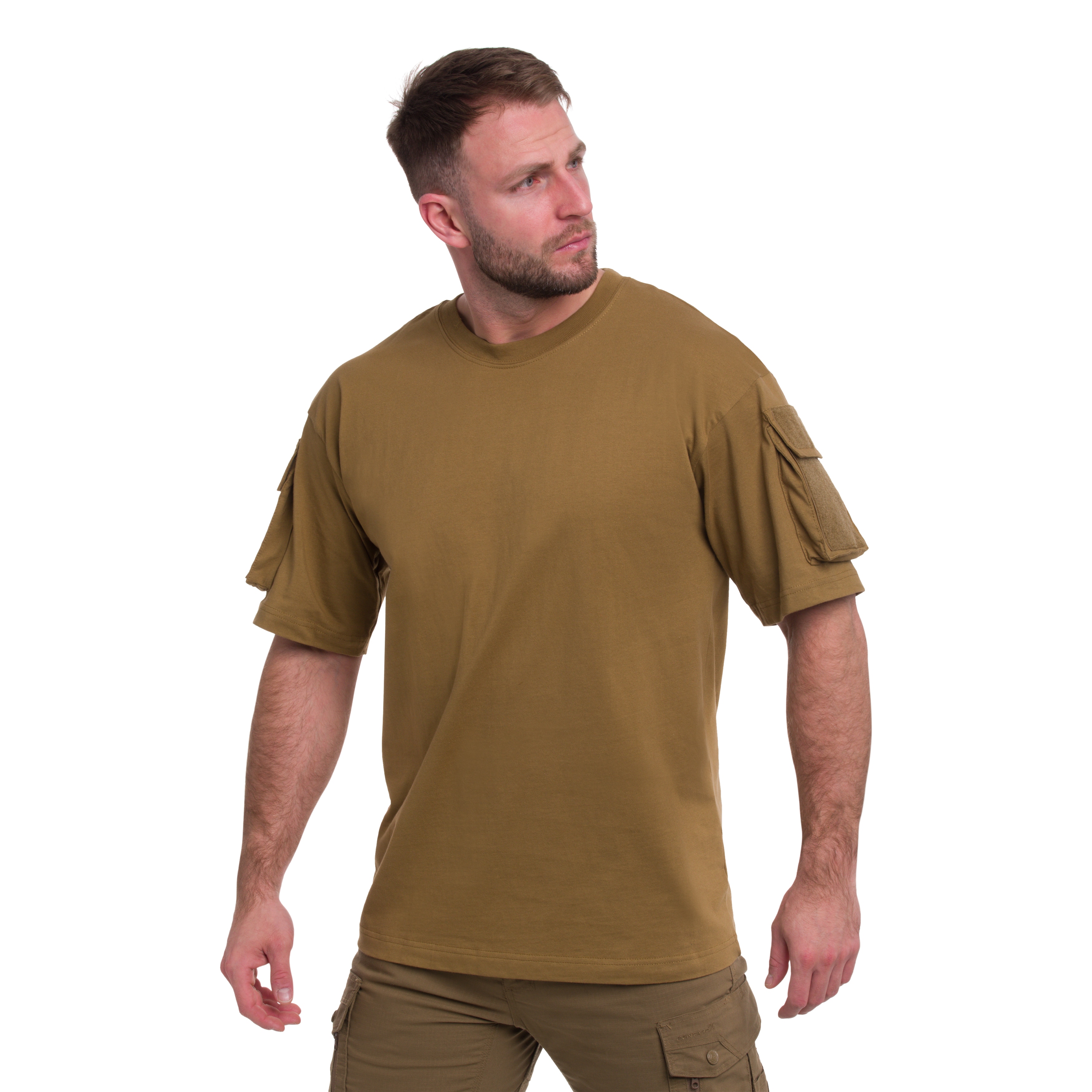 Футболка T-shirt MFH з кишенями - Coyote