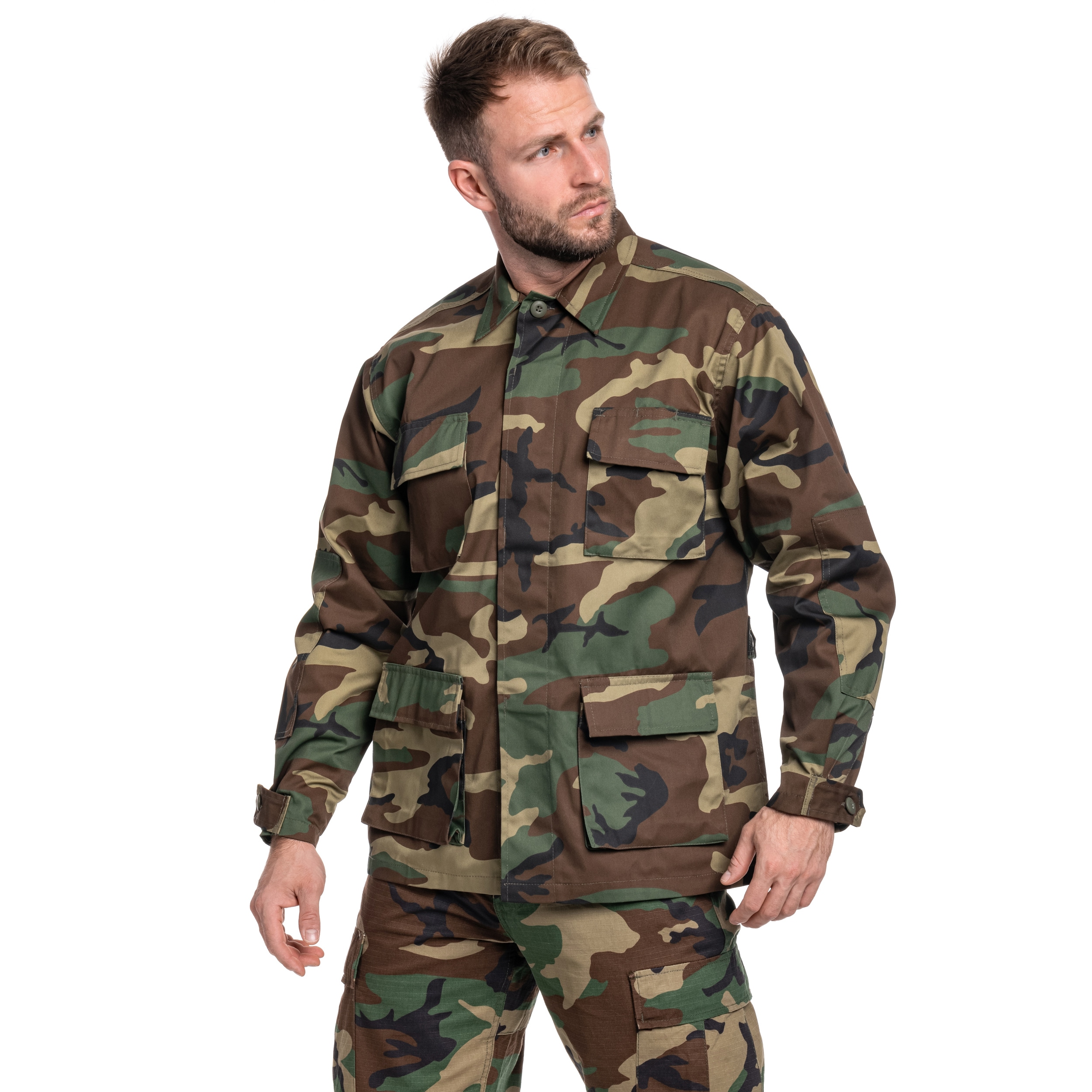 Світшот Mil-Tec BDU PolyCotton Woodland Sweatshirt
