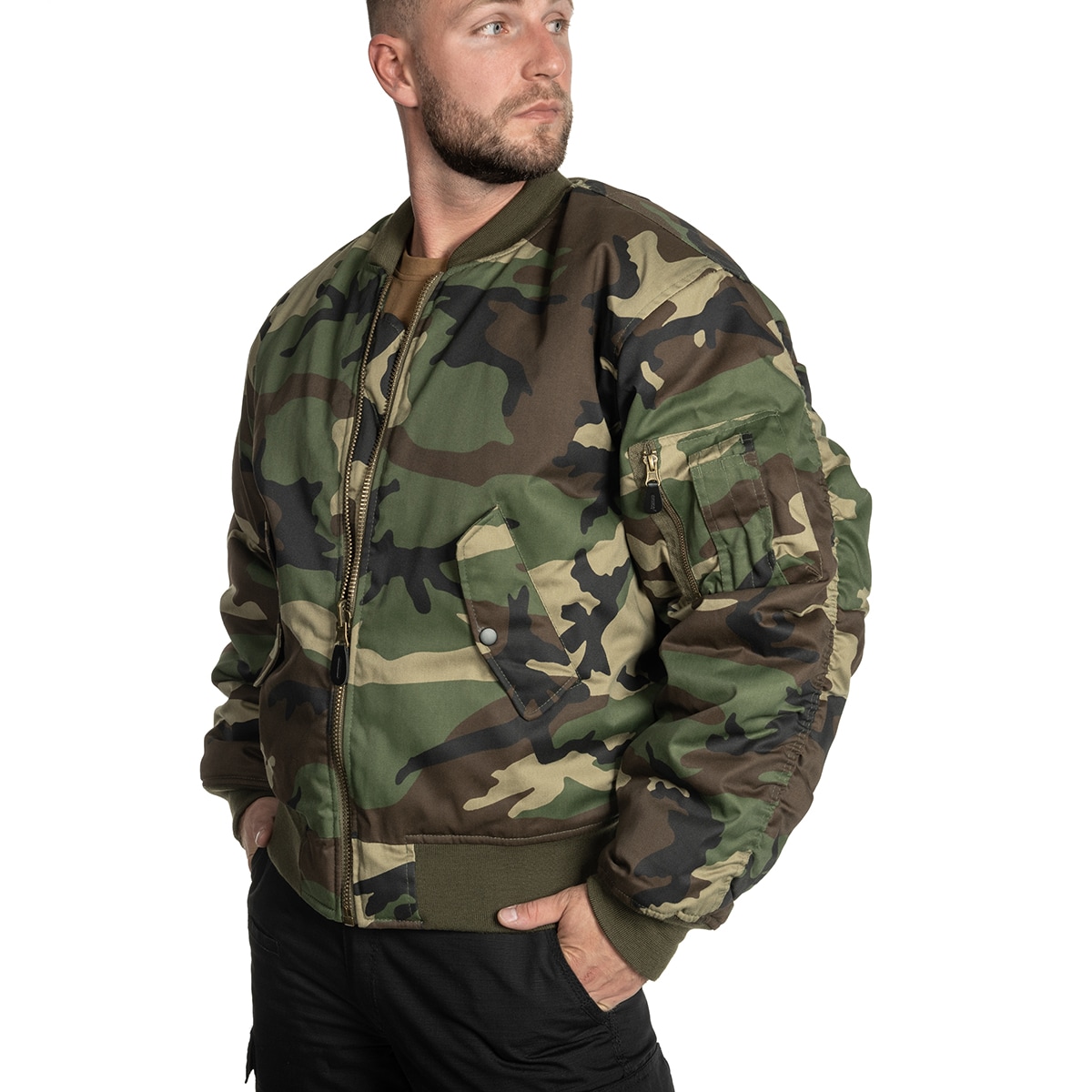 Куртка Mil-Tec MA-1 Flyers Woodland Jacket