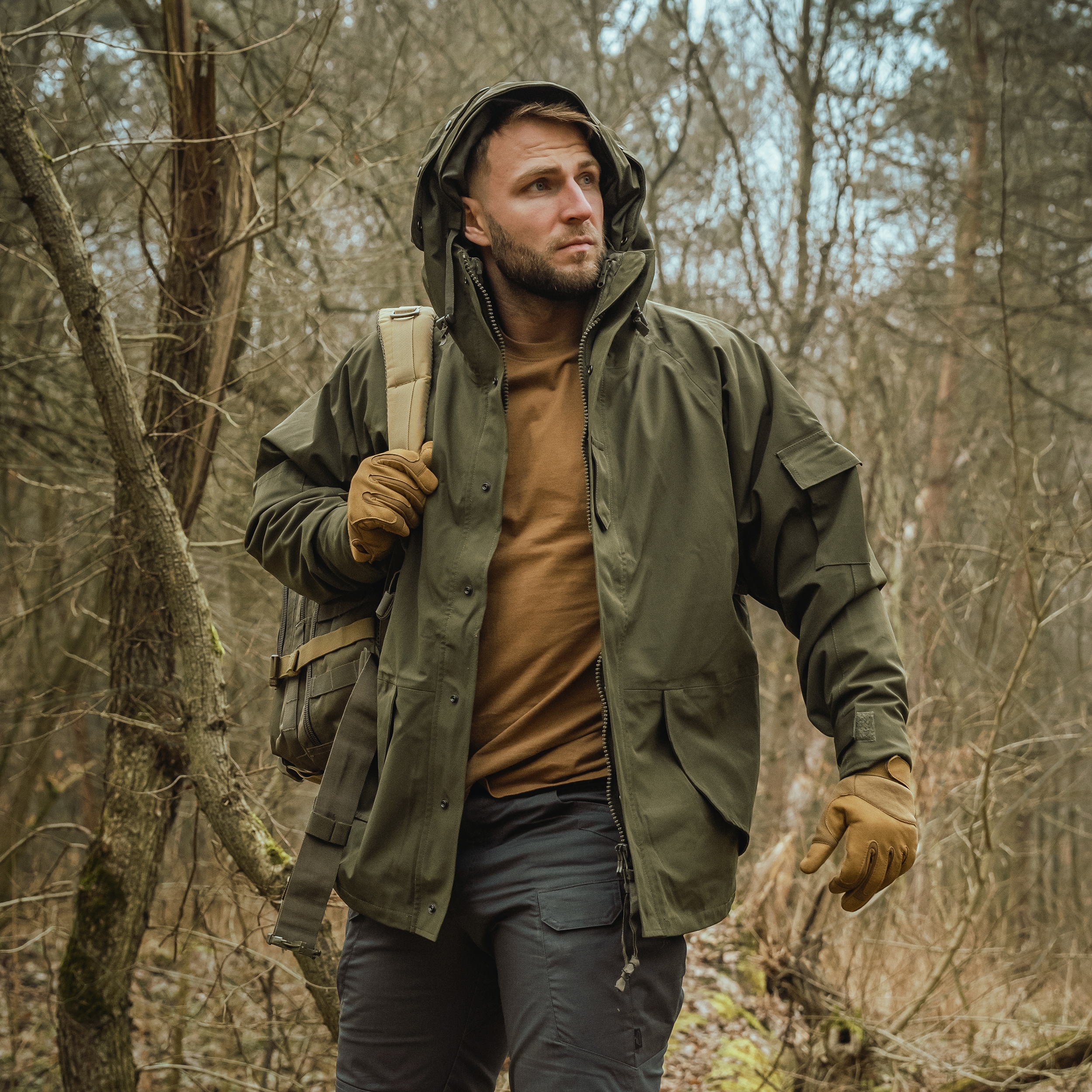 Kurtka Mil-Tec ECWCS Wet Weather z podpinką - Olive