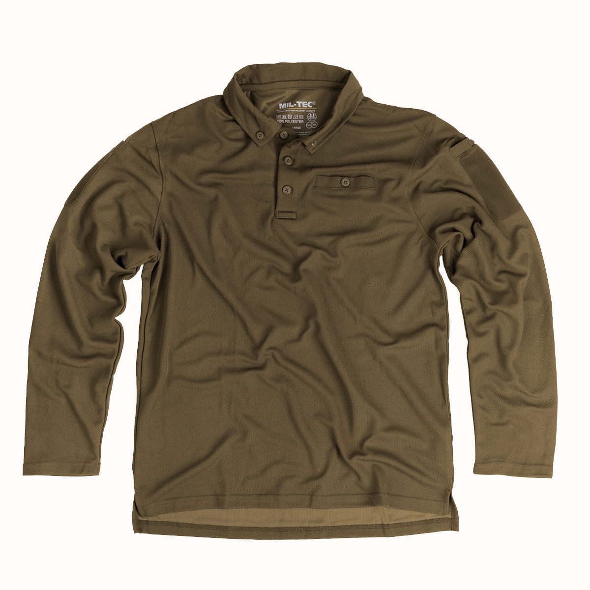 Koszulka polo Long Sleeve Mil-Tec Tactical Quickdry - Coyote