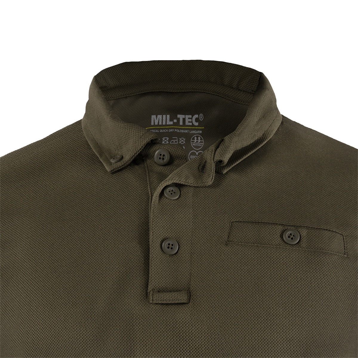Koszulka polo Long Sleeve Mil-Tec Tactical Quickdry - Olive