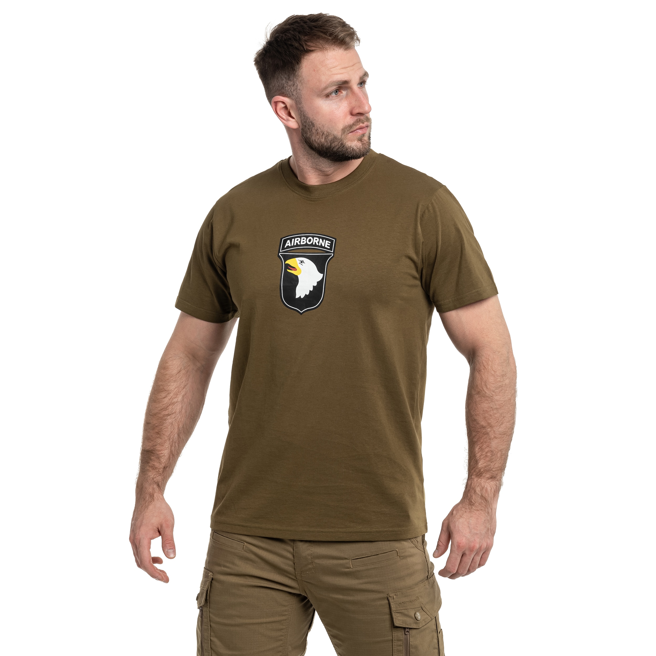 Koszulka T-Shirt Mil-Tec 101st Airborne - Olive