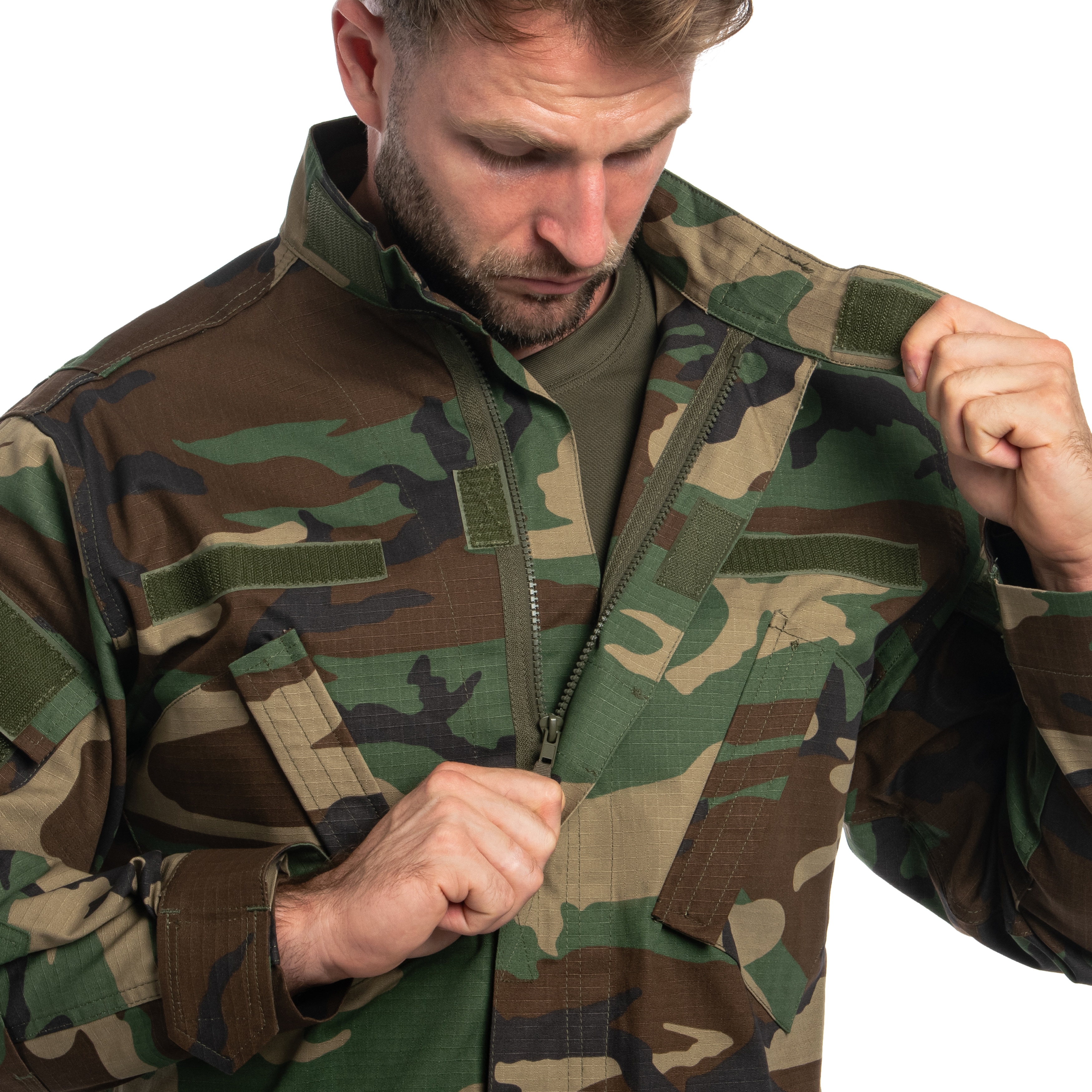 Mil-Tec Teesar ACU RipStop Military Jacket - Woodland