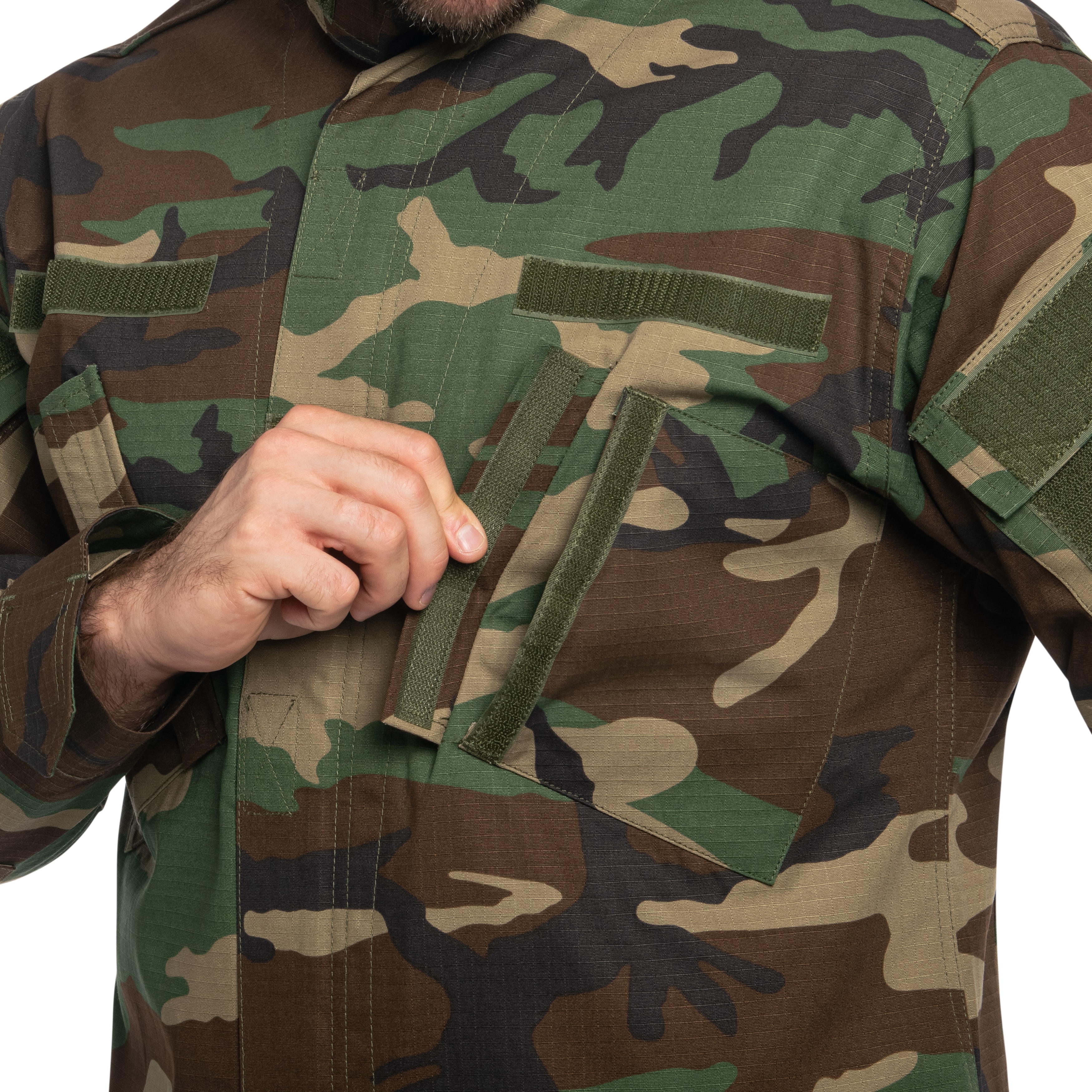 Mil-Tec Teesar ACU RipStop Military Jacket - Woodland