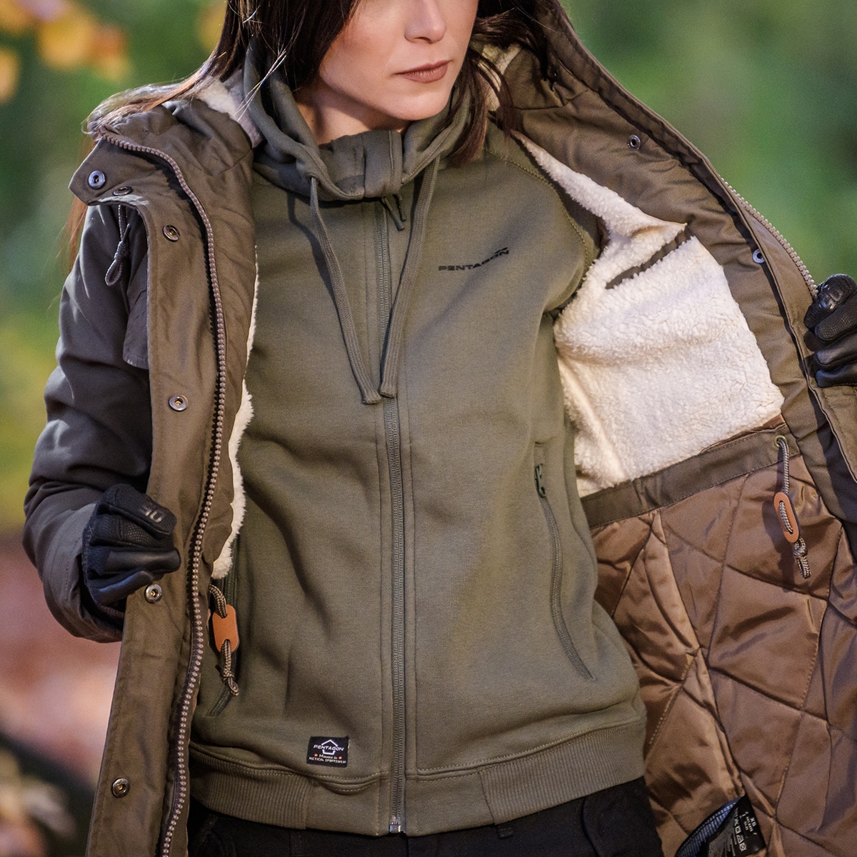 Жіноча кофта Pentagon Aphrodite Sweater - Camo Green